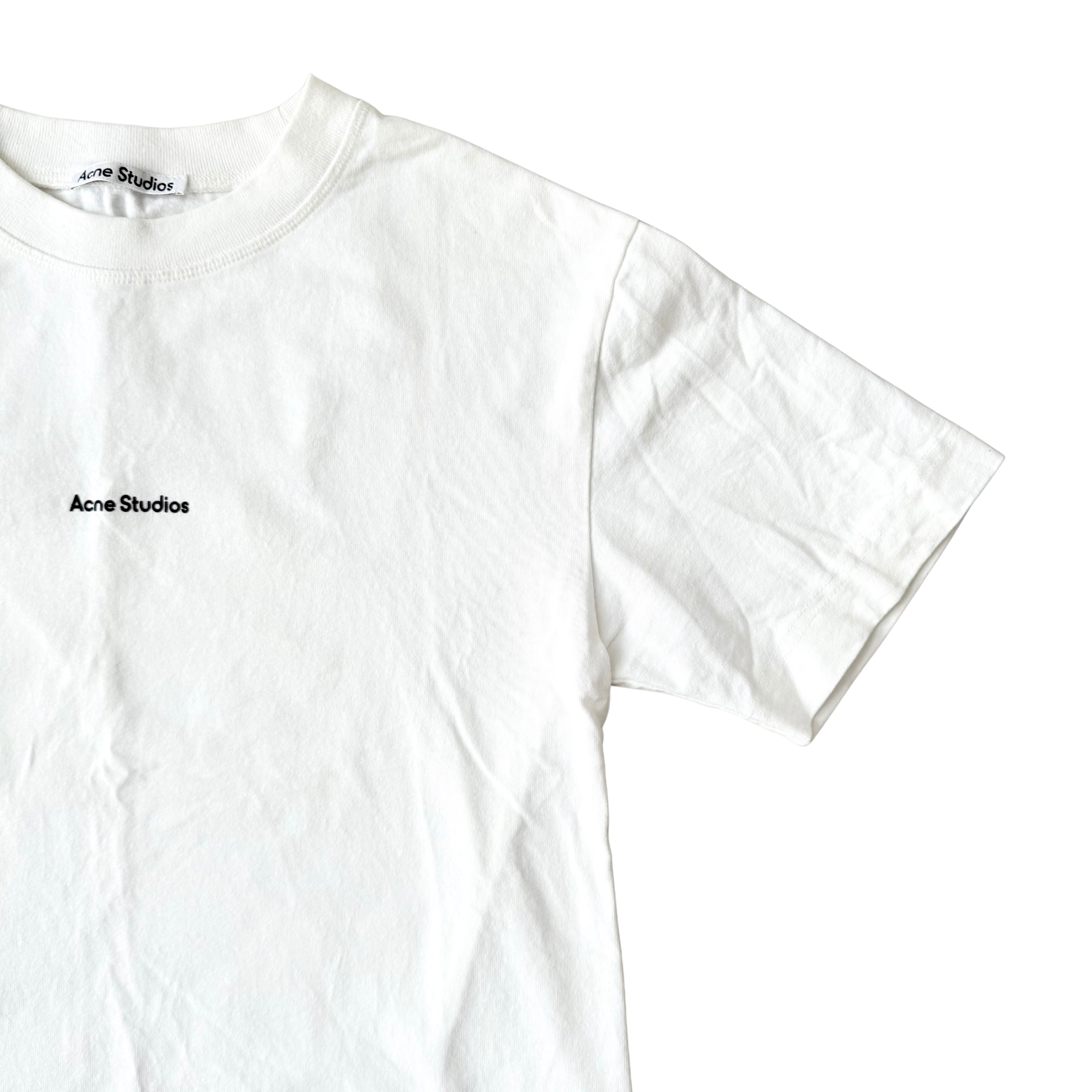(XXS) Acne Studios Logo T-shirt Optic White