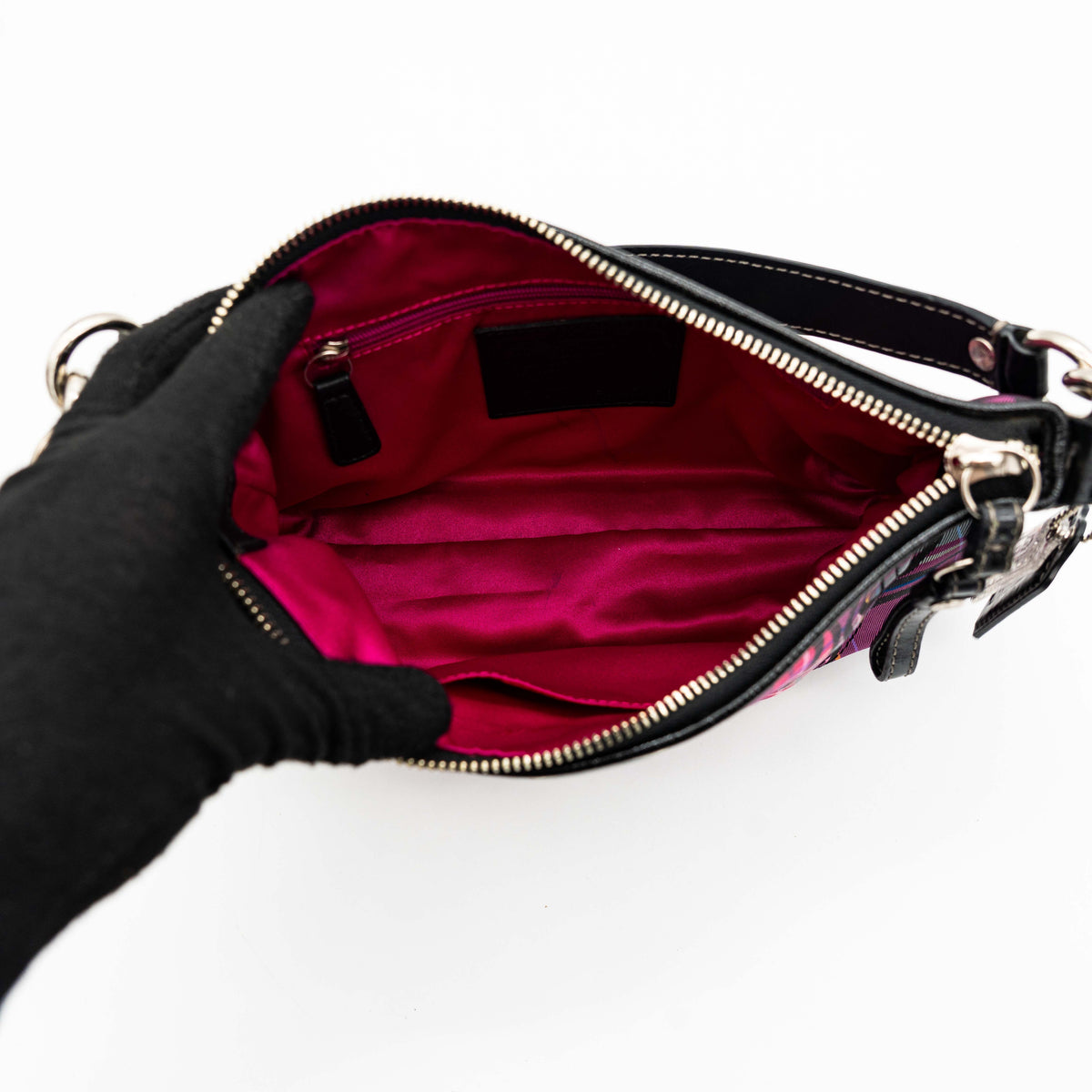 Coach 2Way Signature Poppy Tartan Shoulder Bag Multi
