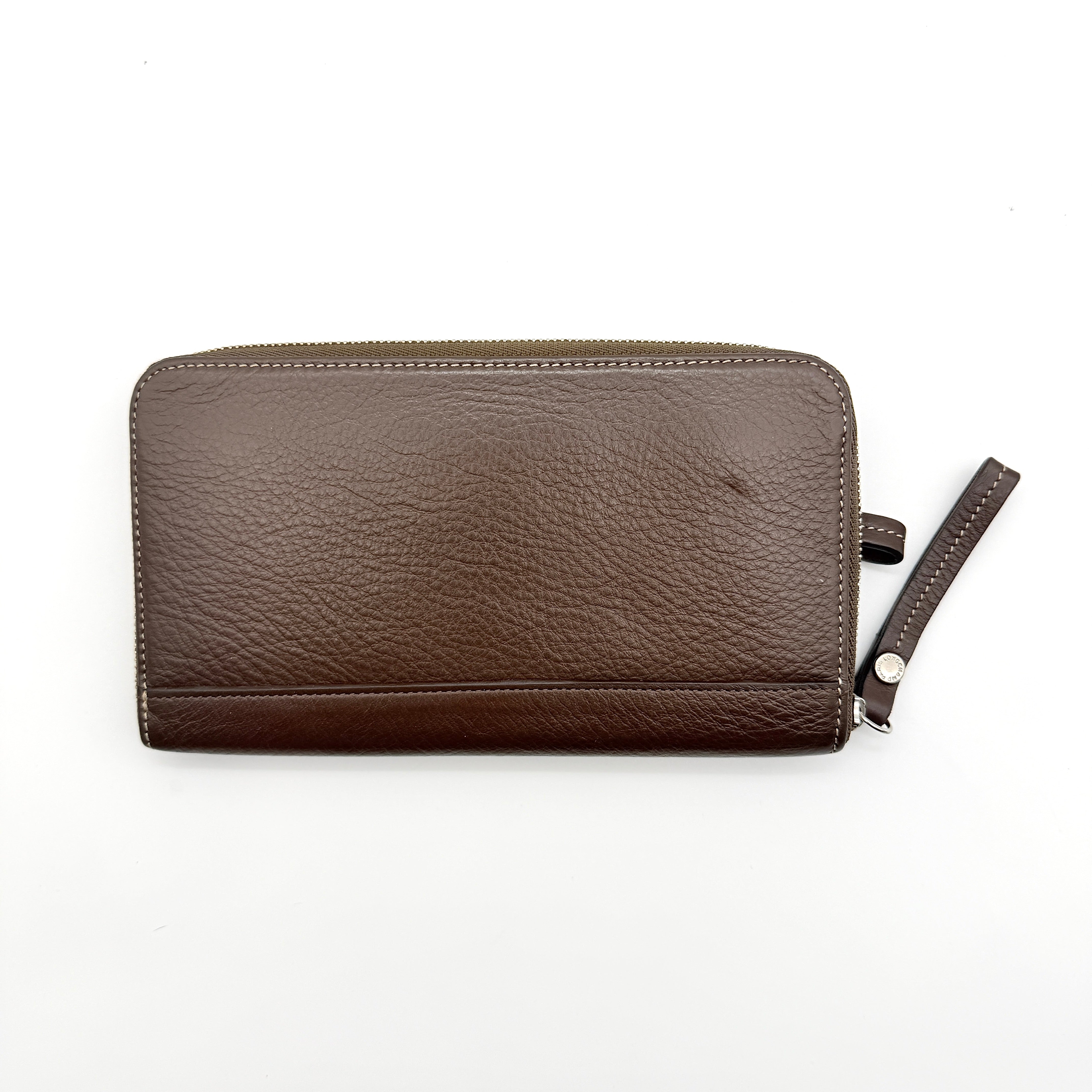 Longchamp Madeleine Zip Around Wallet Brown