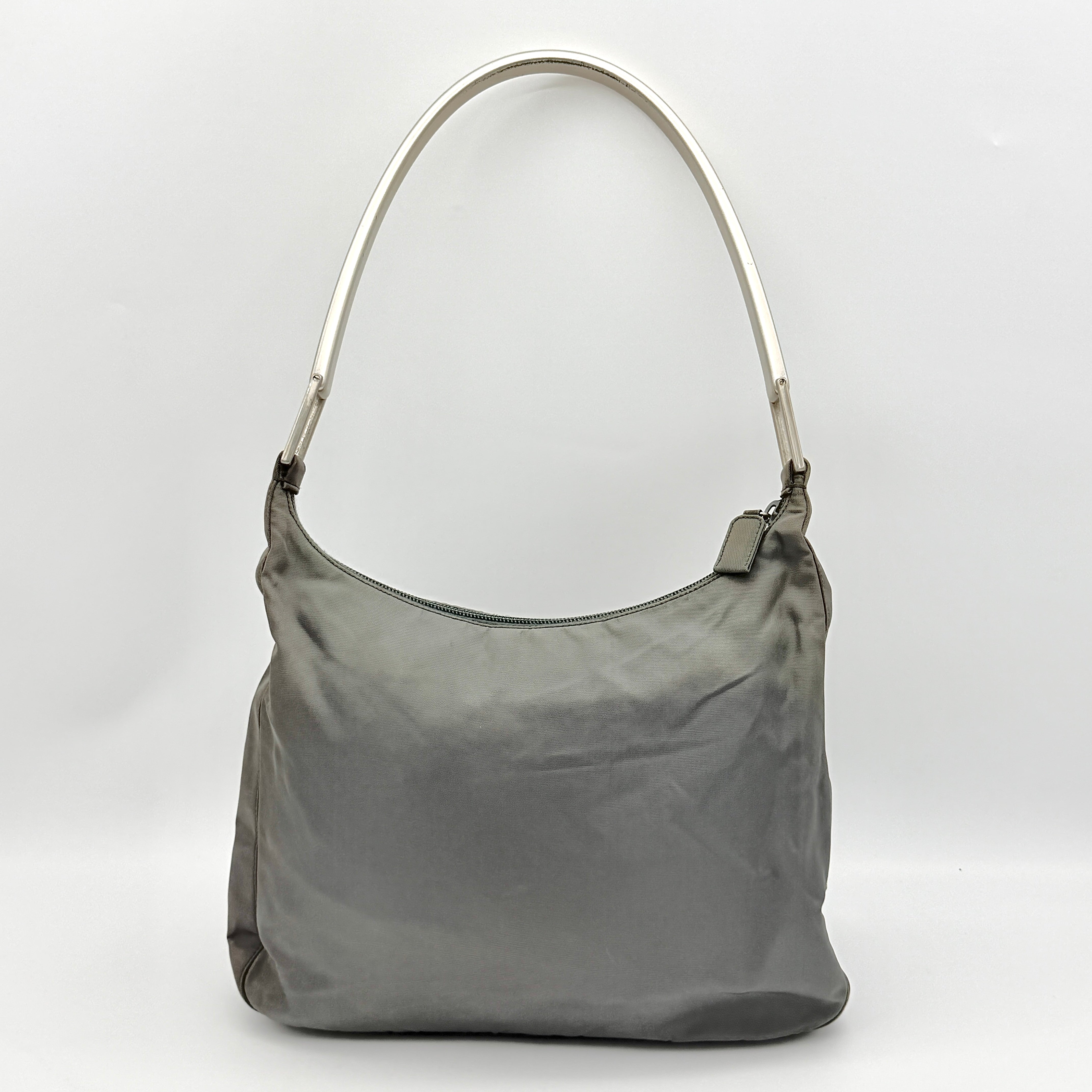 Prada Tessuto Nylon One Shoulder Bag Grey