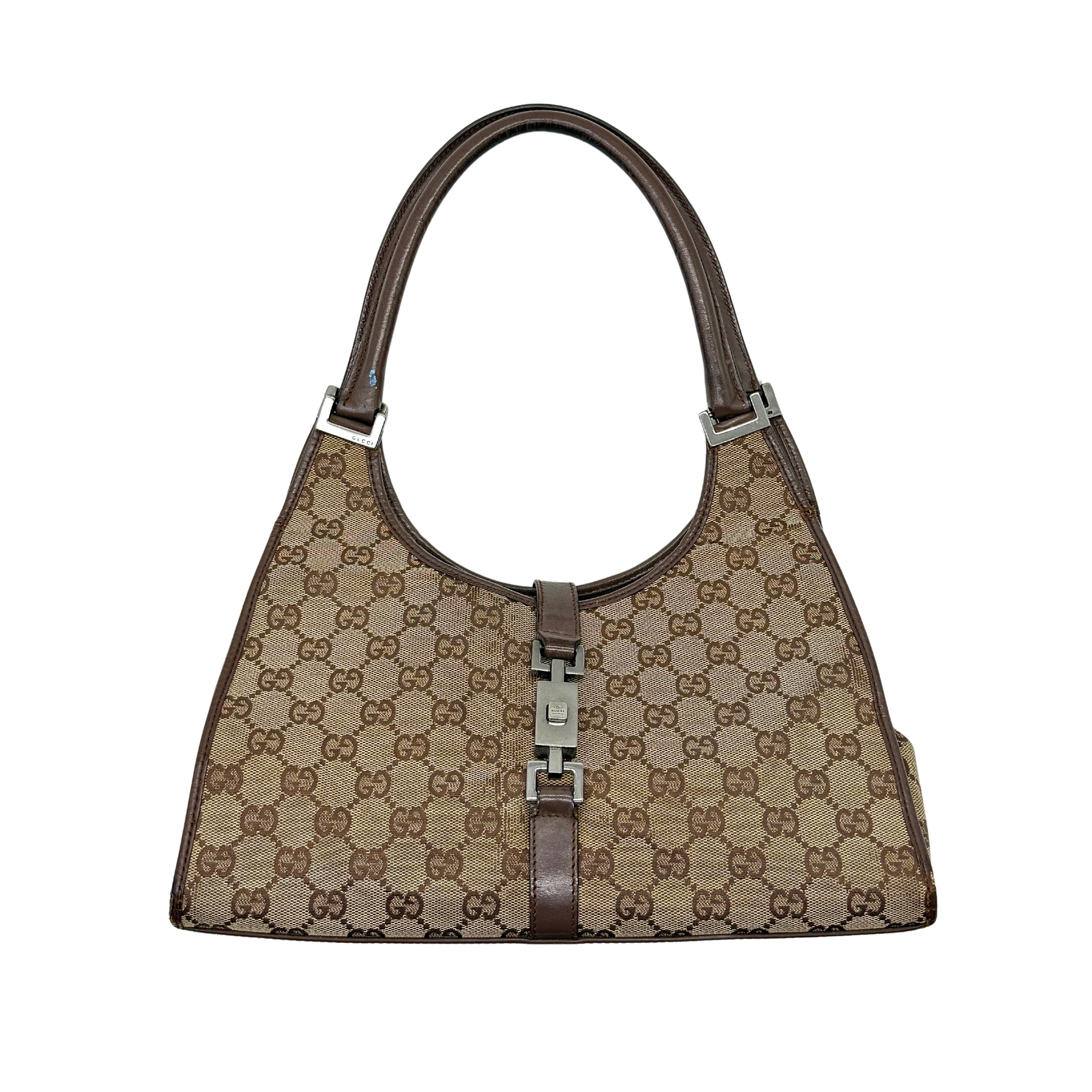 Gucci GG Monogram Jackie Shoulder Bag Beige/Brown