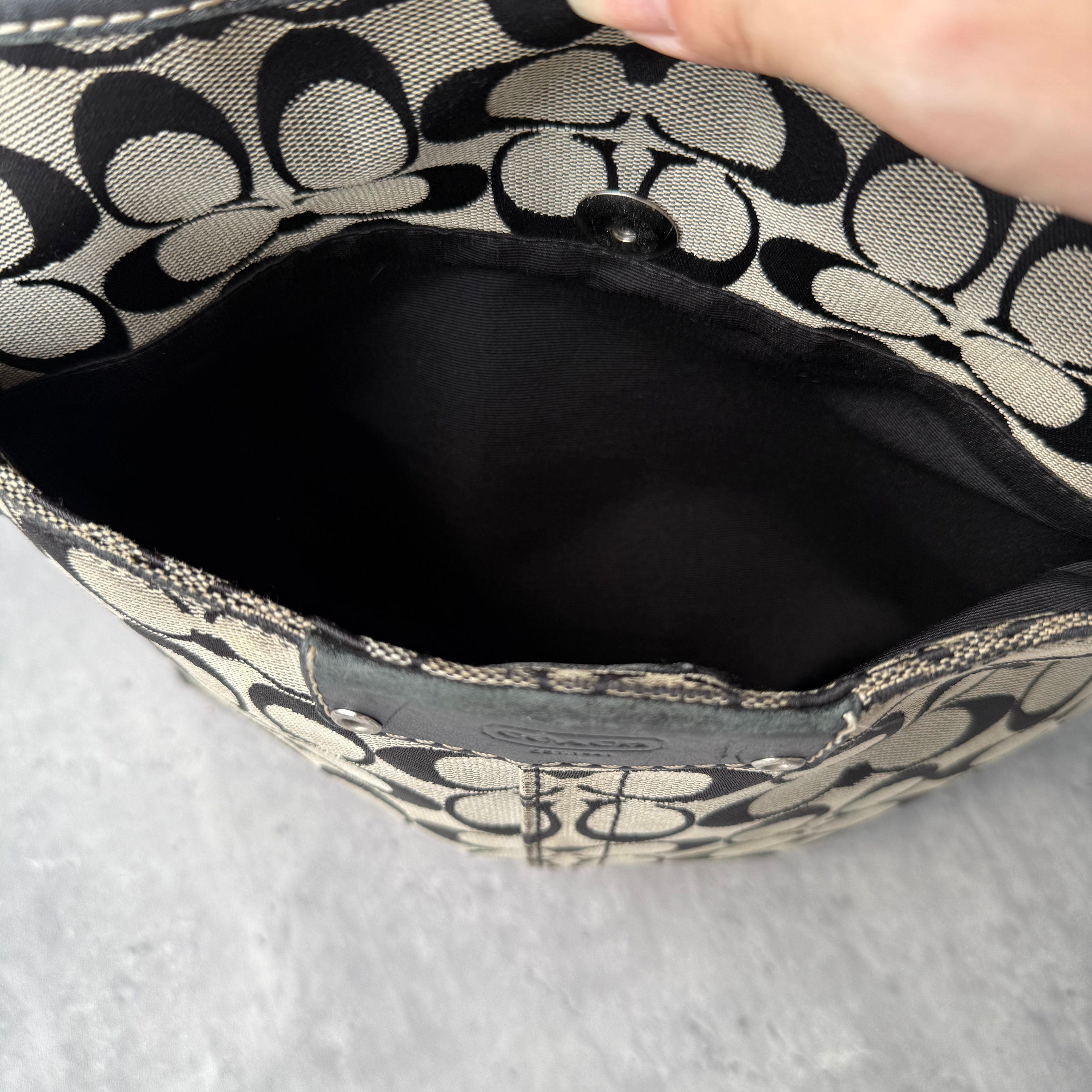 Coach Signature Hamptons Tote Bag Grey/Black