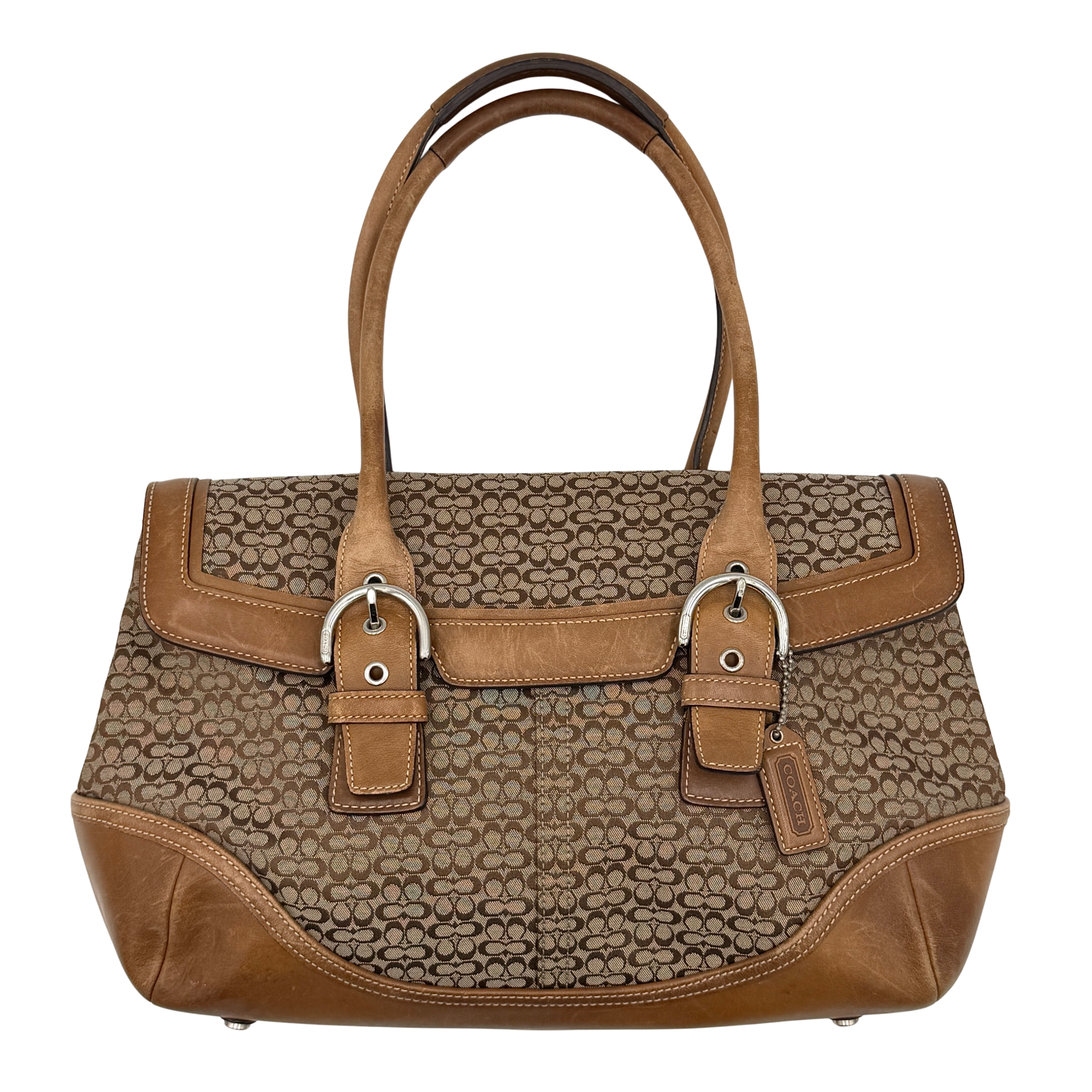 Coach Y2K Signature Soho Hampton Satchel Shoulder Bag Brown/Tan