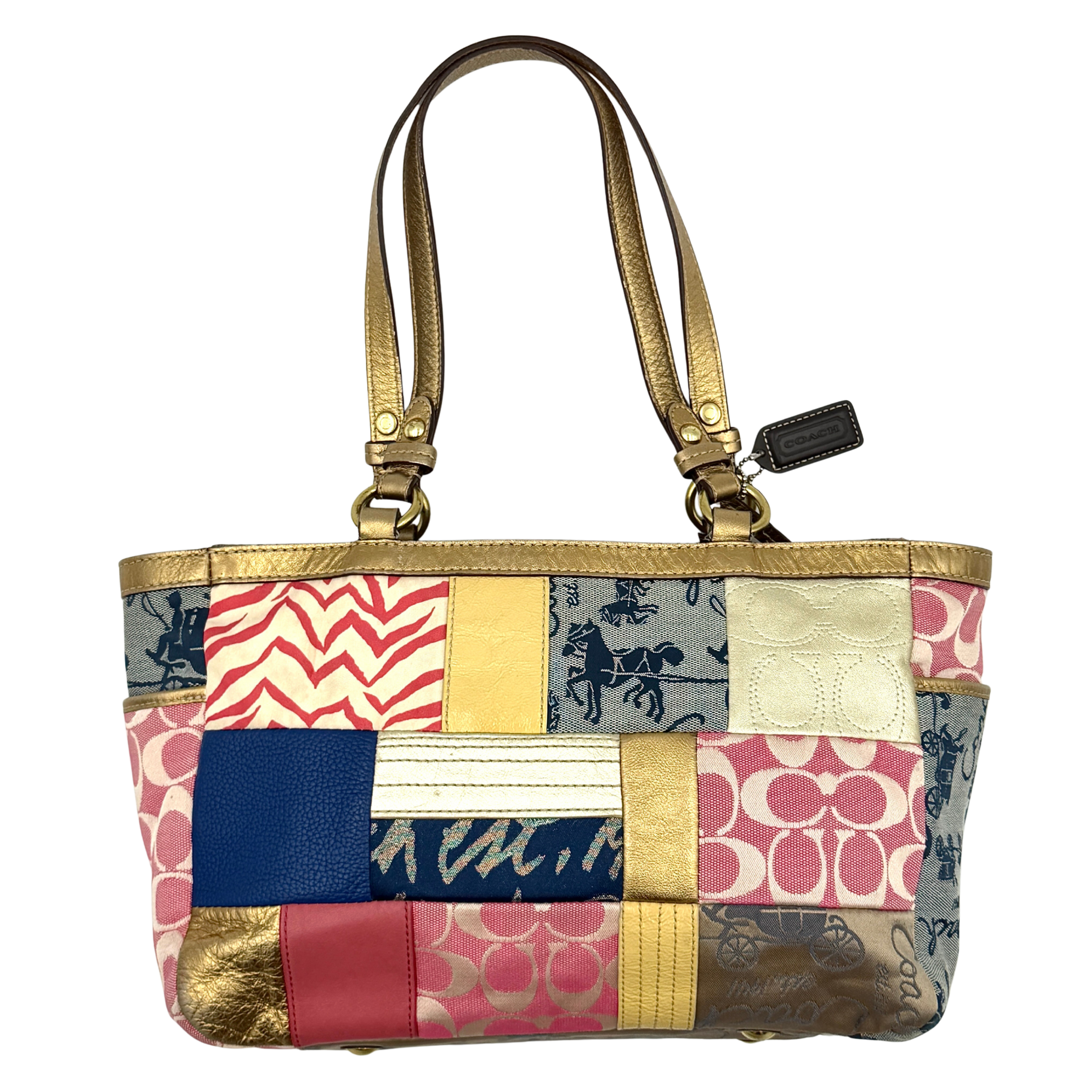 Coach Y2K Signature Patchwork Tote Bag Multicolor