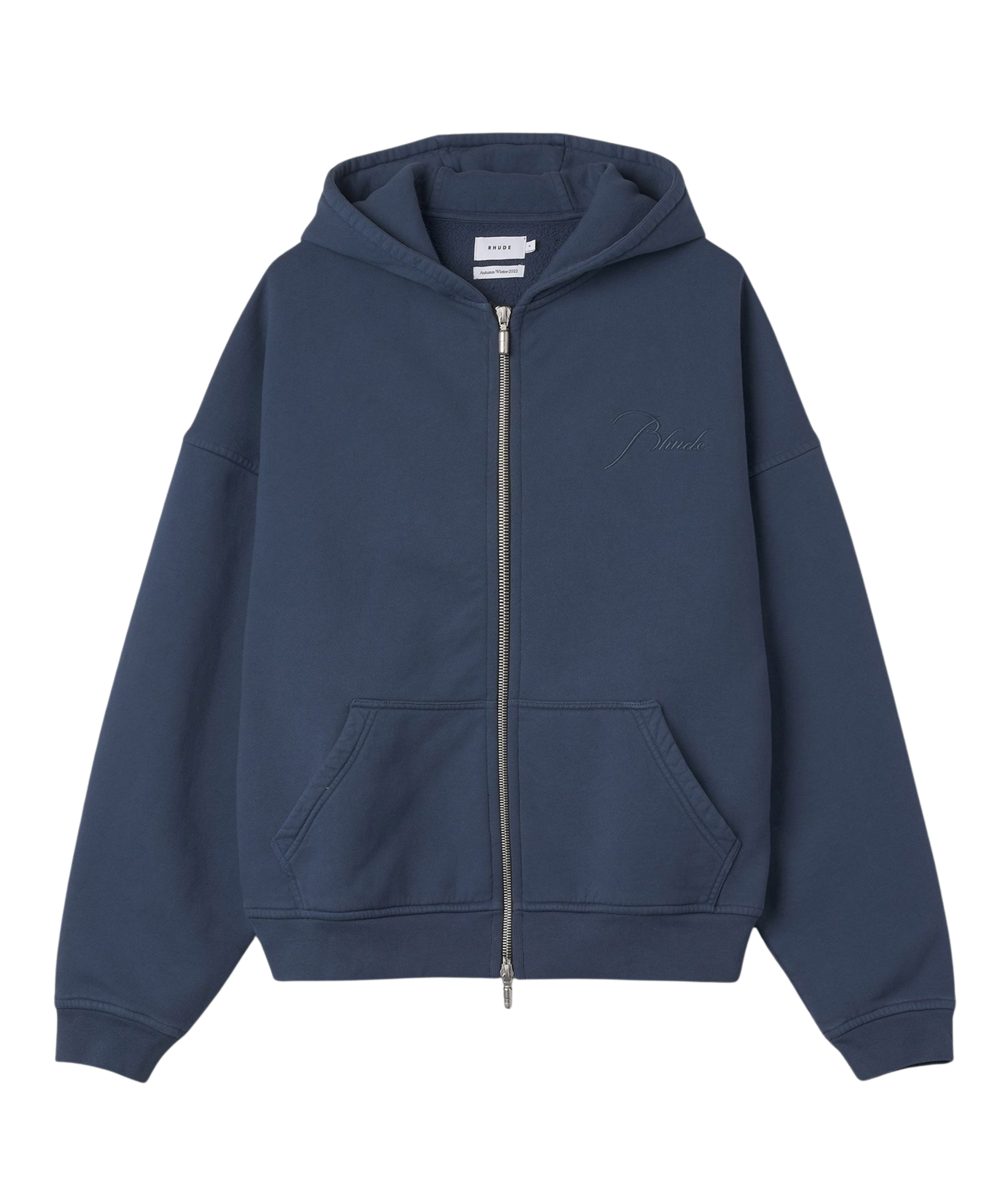 Rhude Blue Embroidered Hoodie