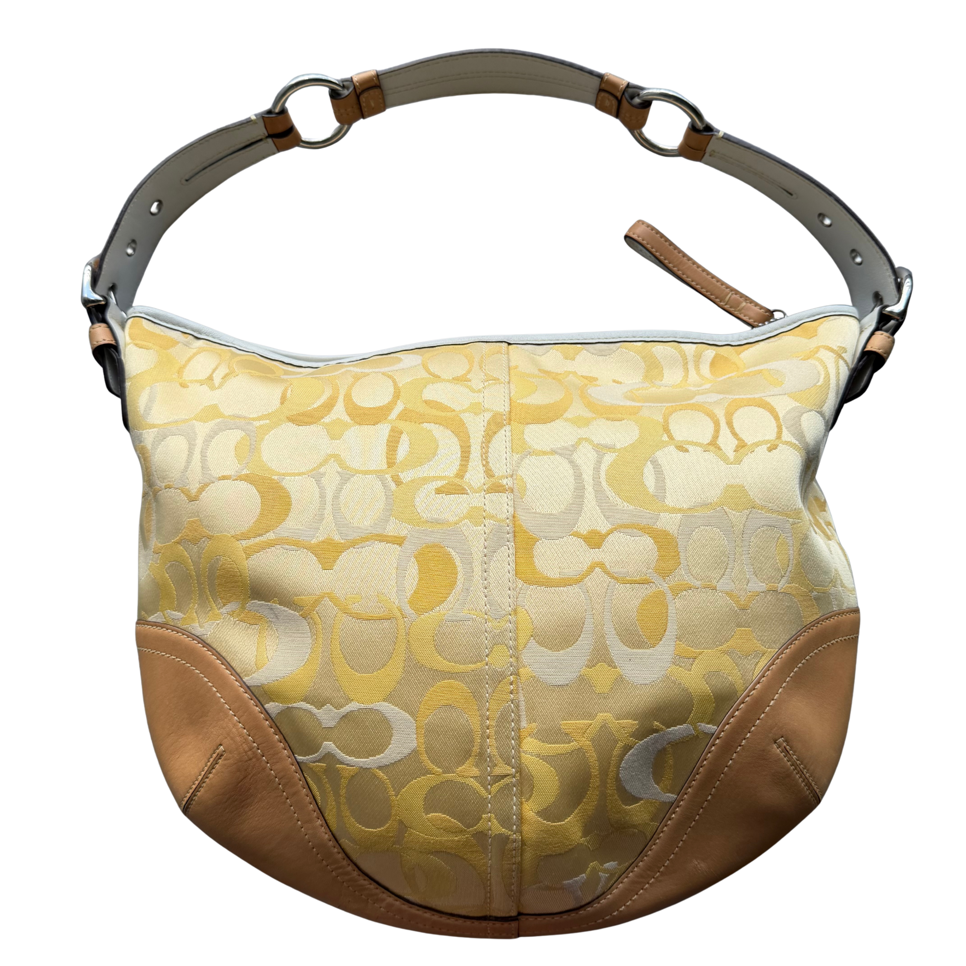Coach Signature Soho Mini Hobo Shoulder Bag Yellow/Beige