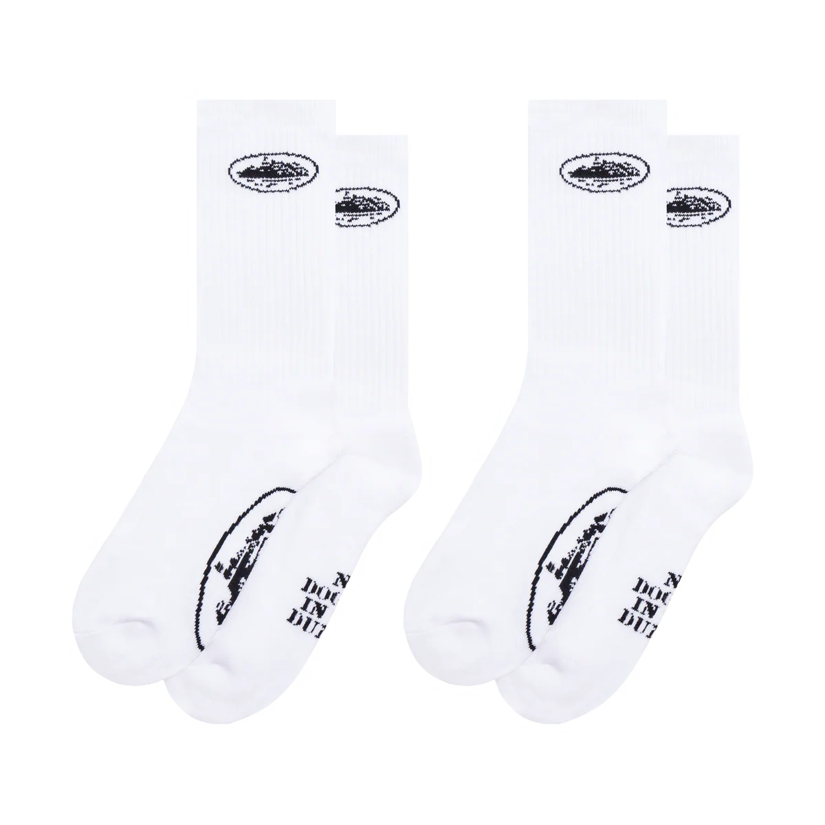 Corteiz Alcatraz Socks White (2 Pack)