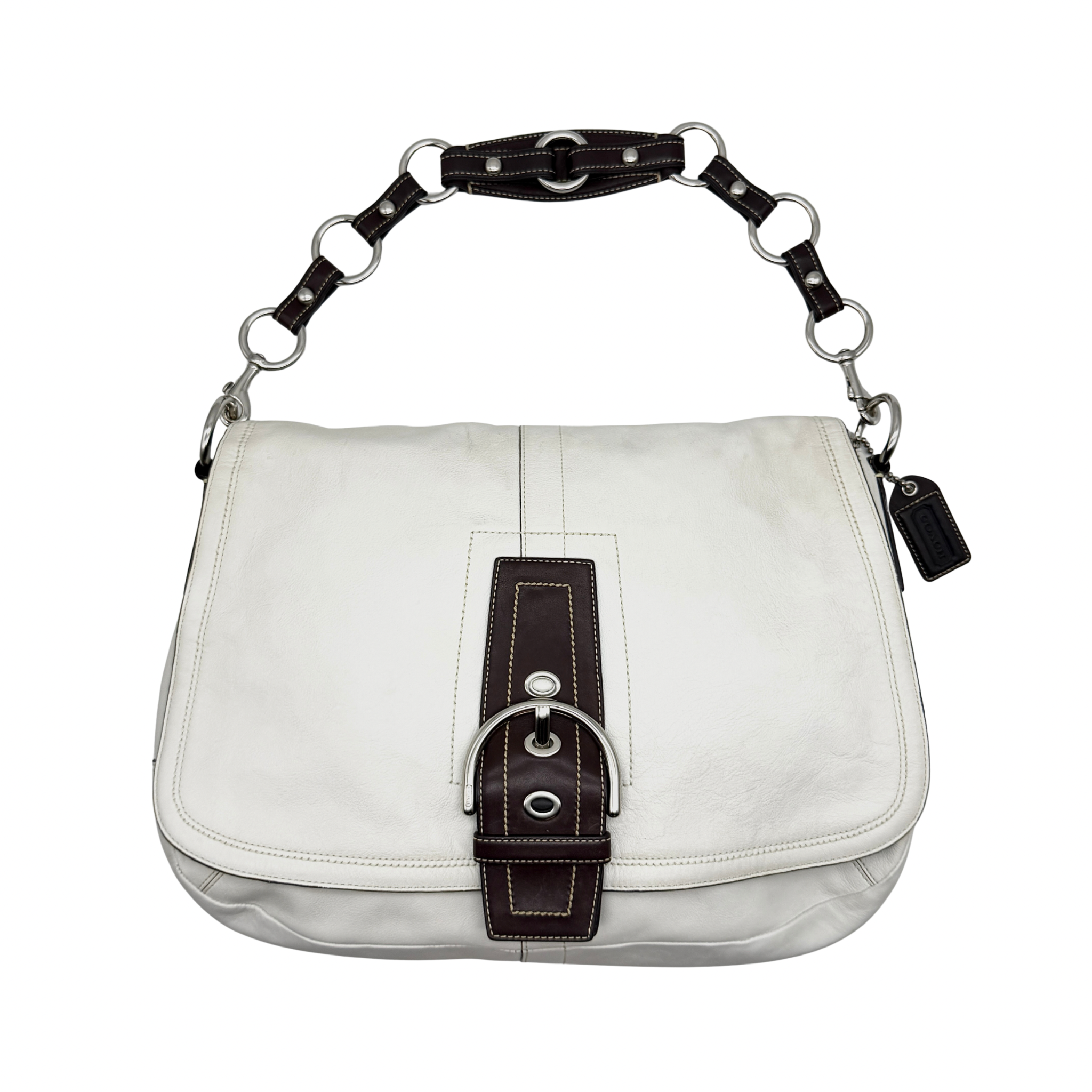 Coach Y2K Soho Shoulder Bag White/Brown