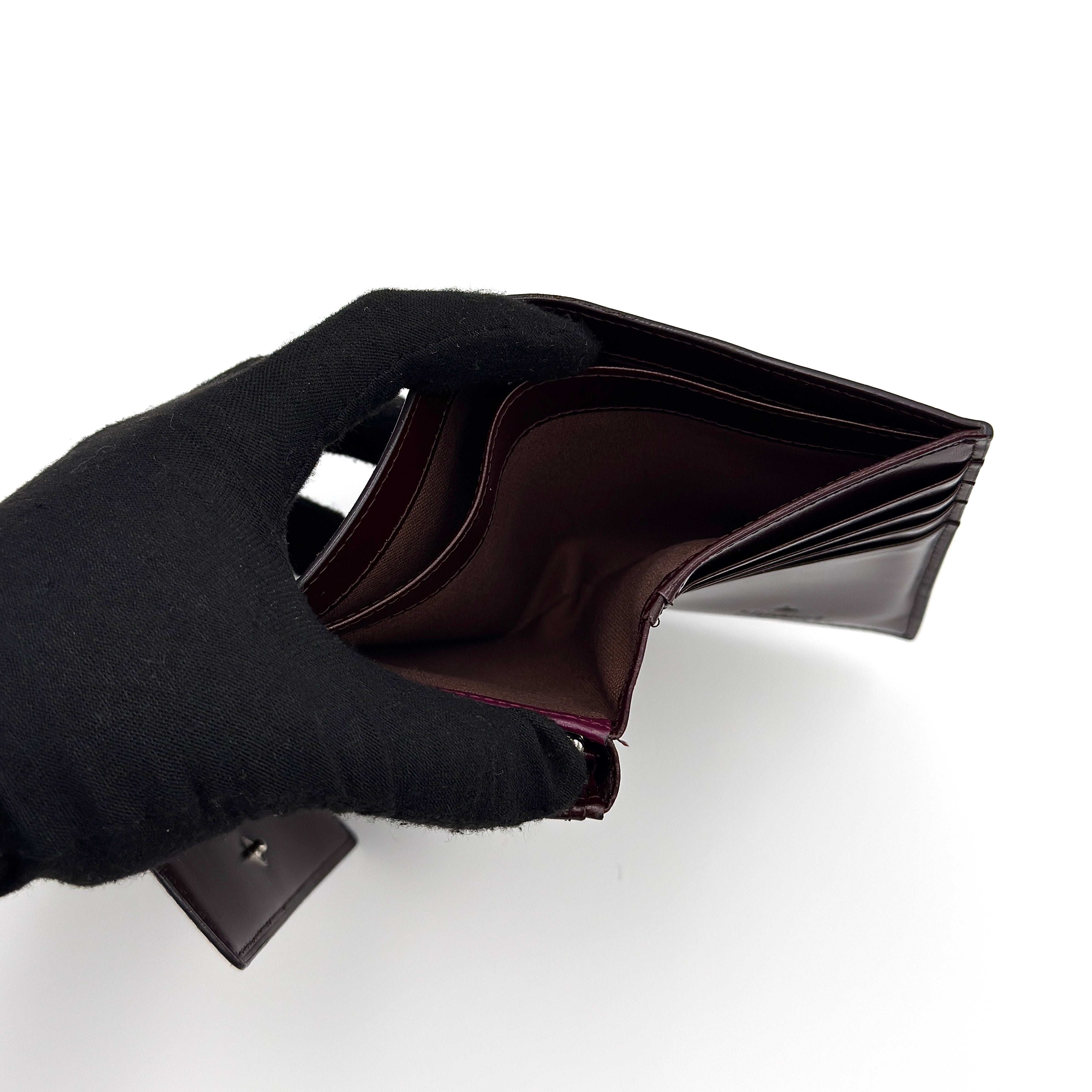 Vivienne Westwood Mini Orb Trifold Wallet Burgundy