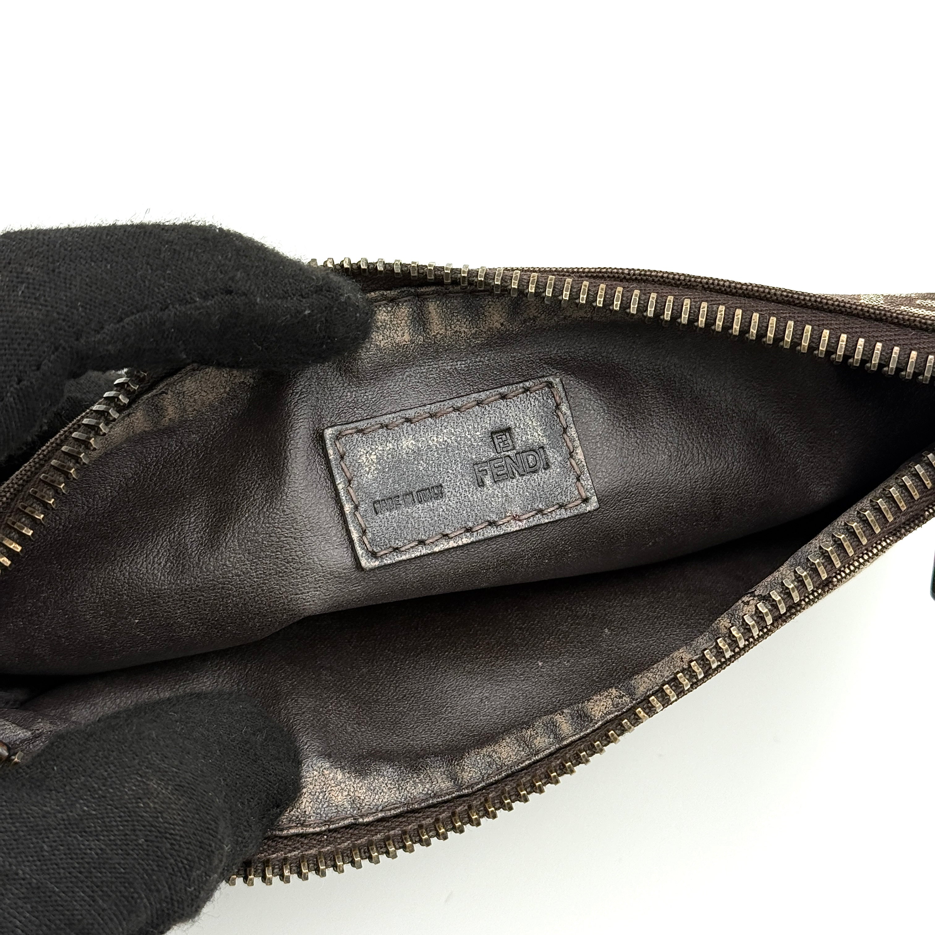 Fendi FF Zucca Pouch Brown