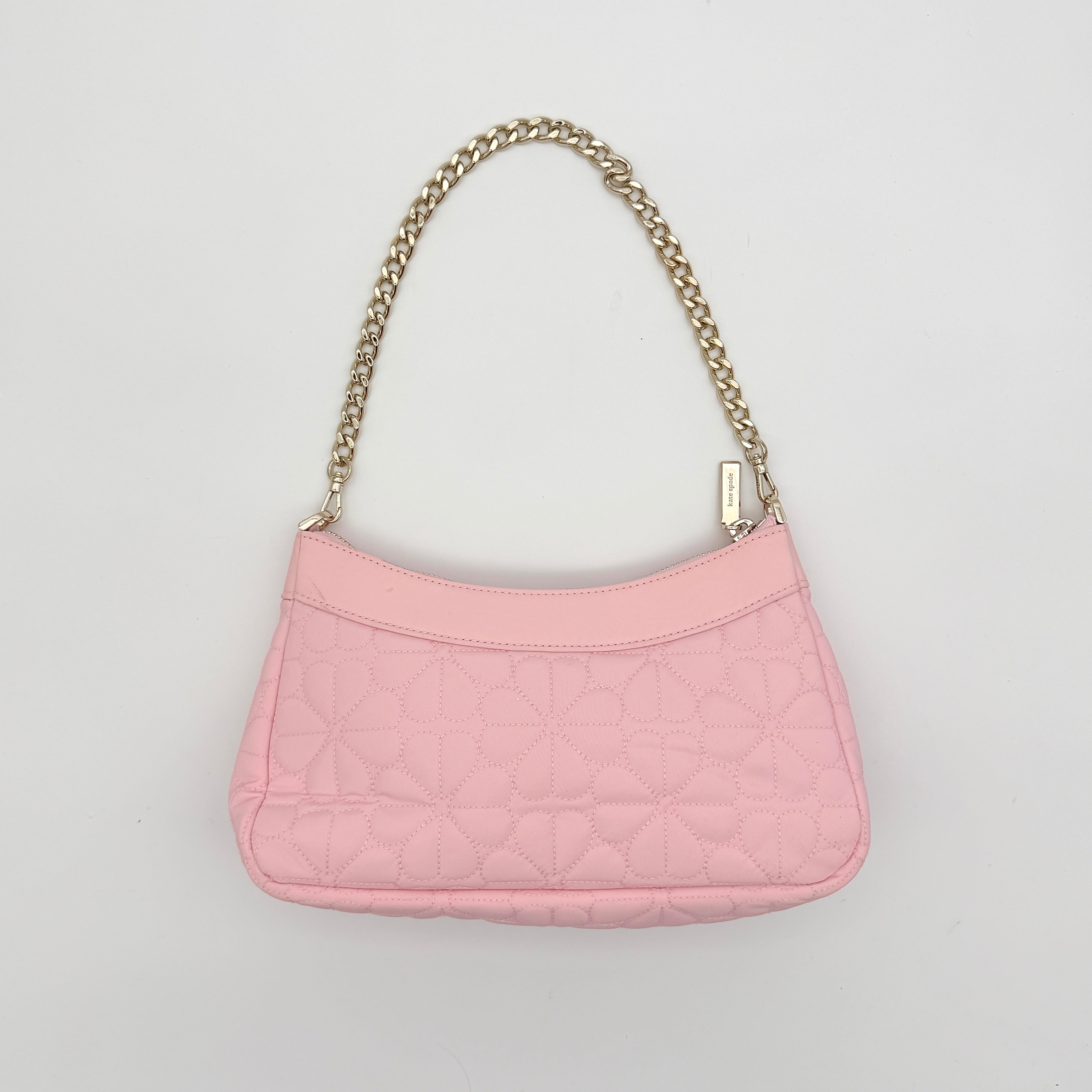 Kate Spade 2Way Spade Flower Quilted Nylon Shoulder Bag Pink