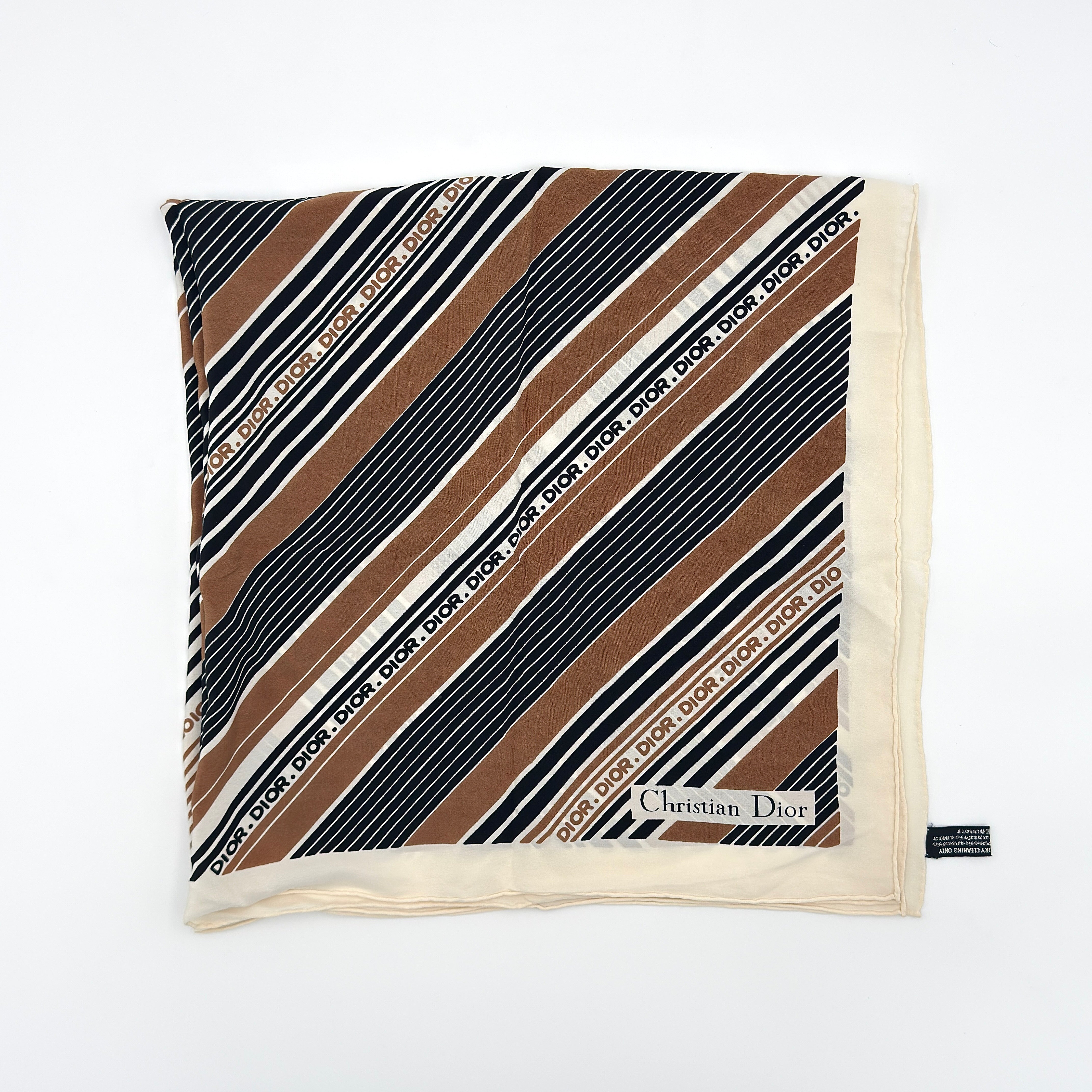 Dior Stripe Silk Scarf Multicolor