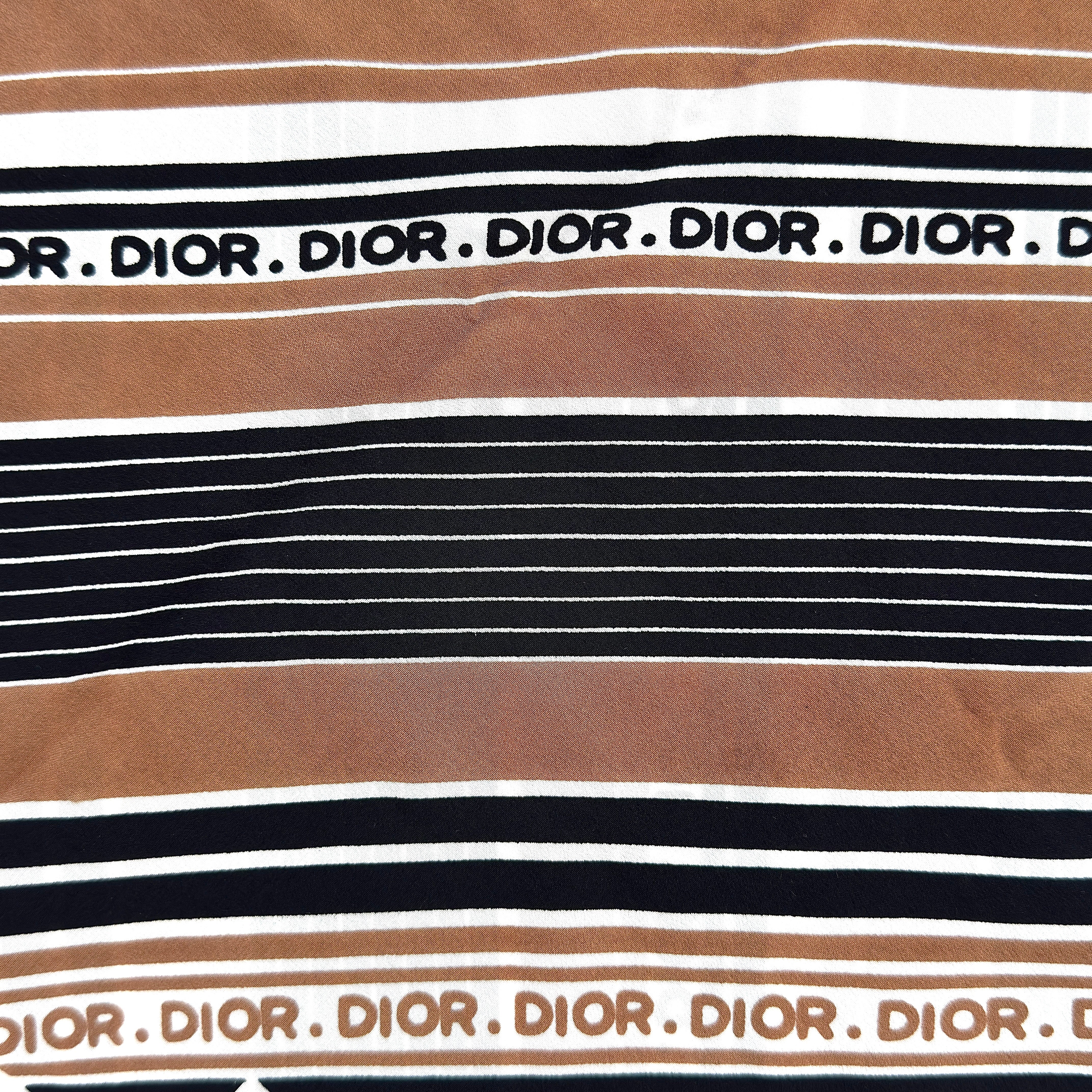 Dior Stripe Silk Scarf Multicolor