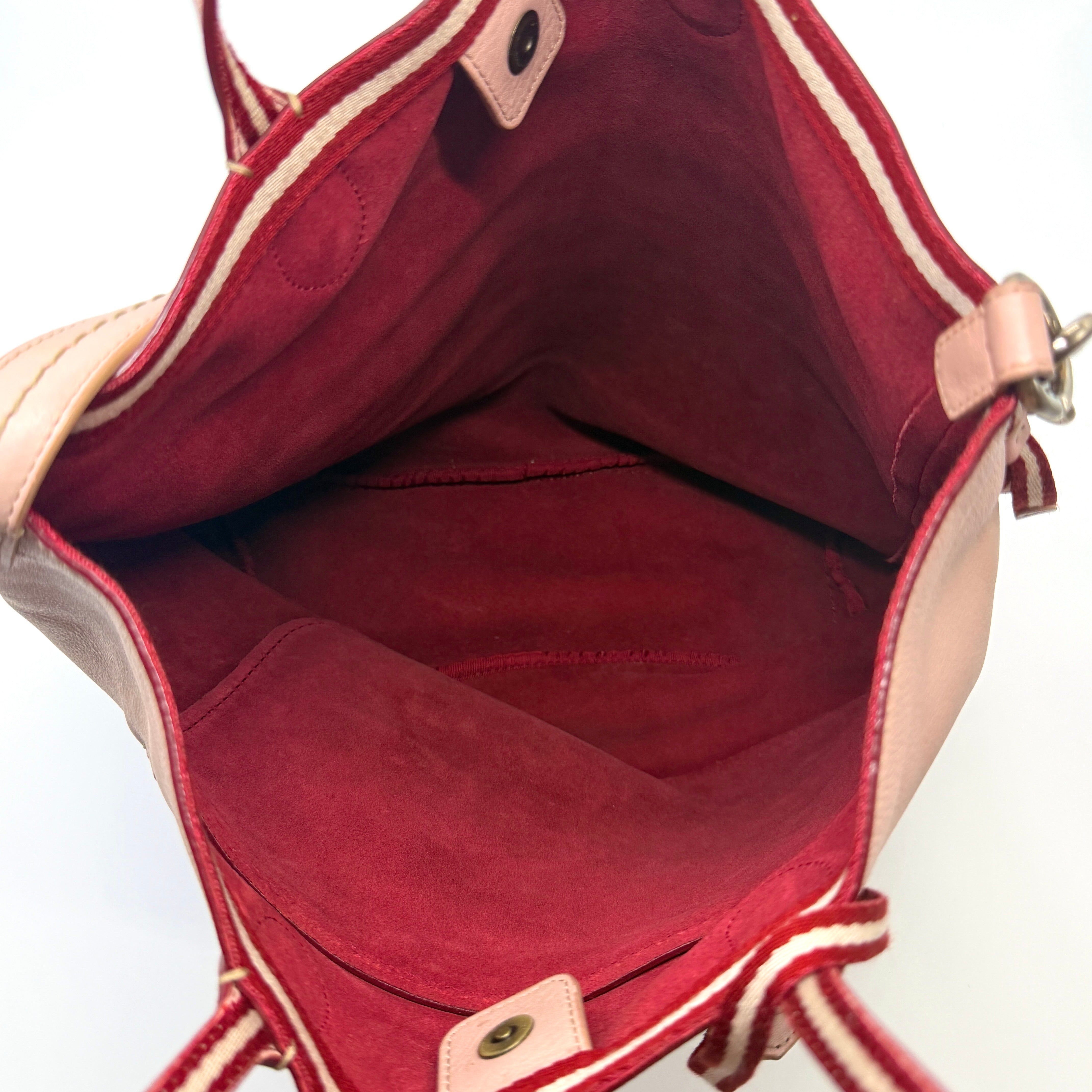 Bally Leather Tote Bag Pink