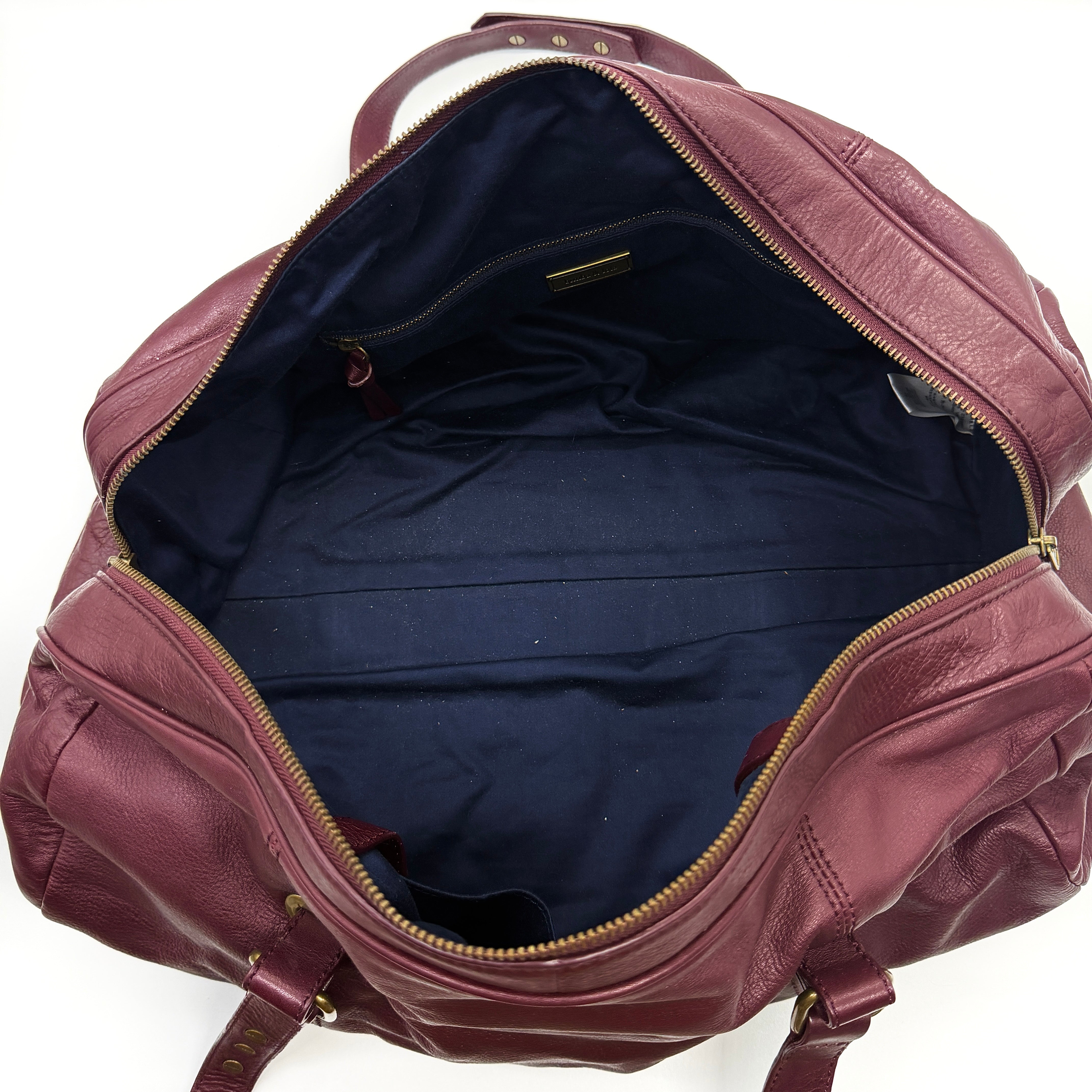 Bimba & Lola 2Way Leather Duffle Bag Burgundy