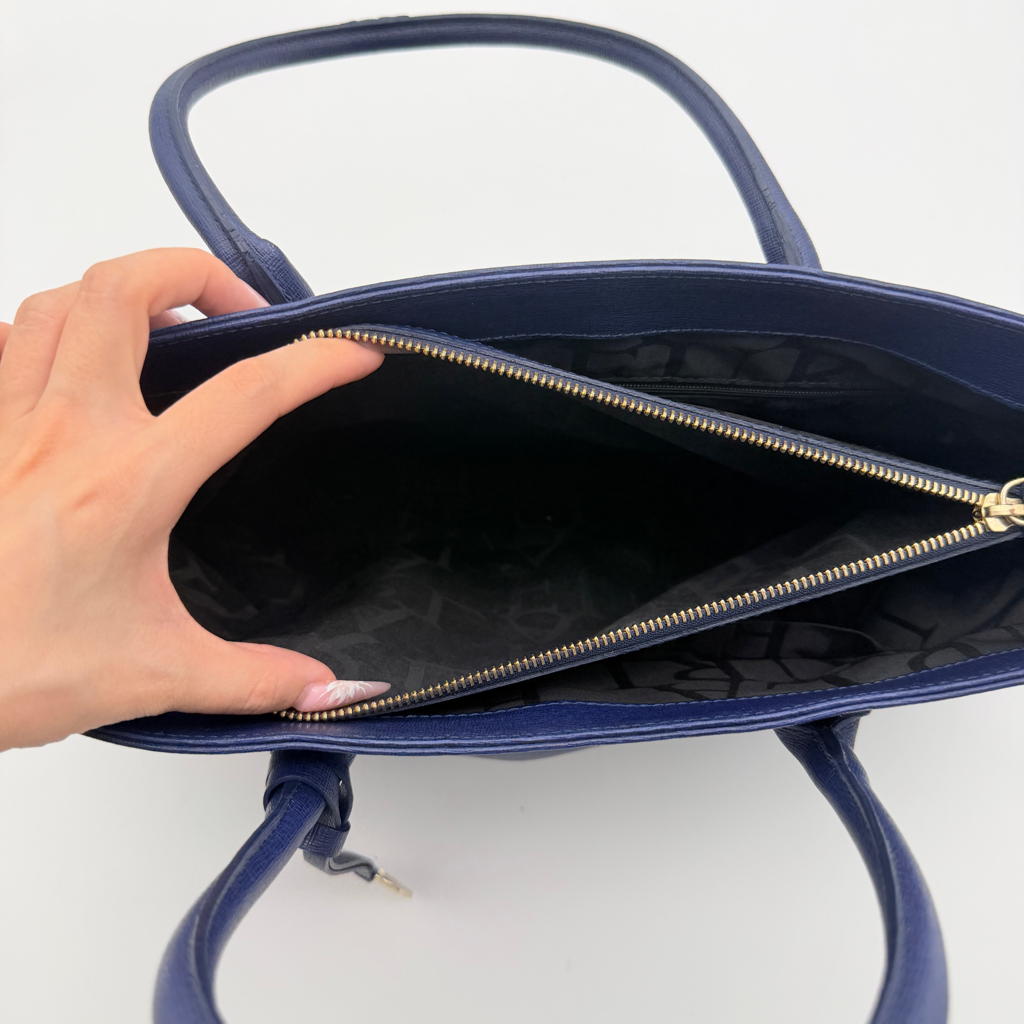 Furla 2Way Linda Tote Bag Blue