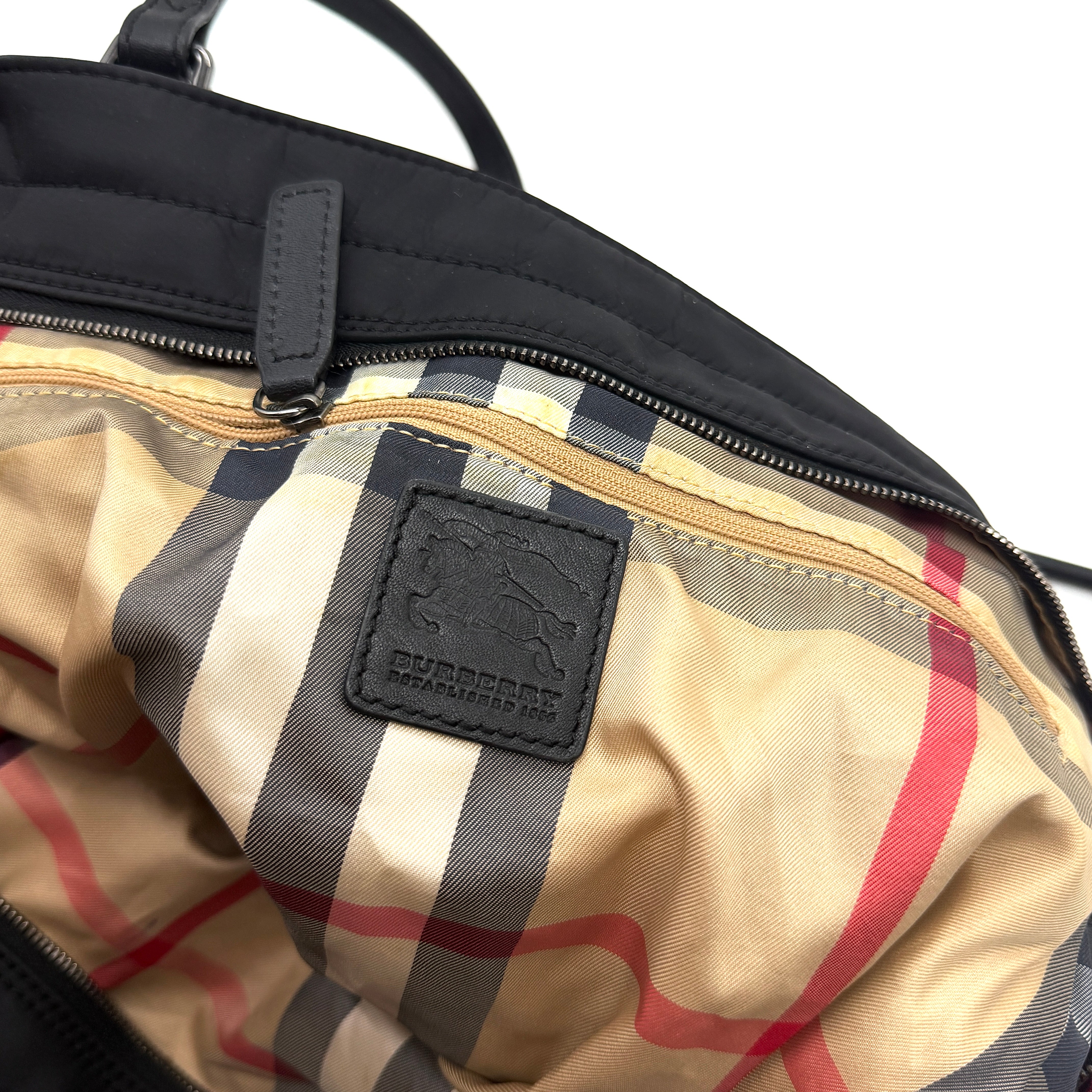 Burberry Buckleigh Nylon Tote Bag Red