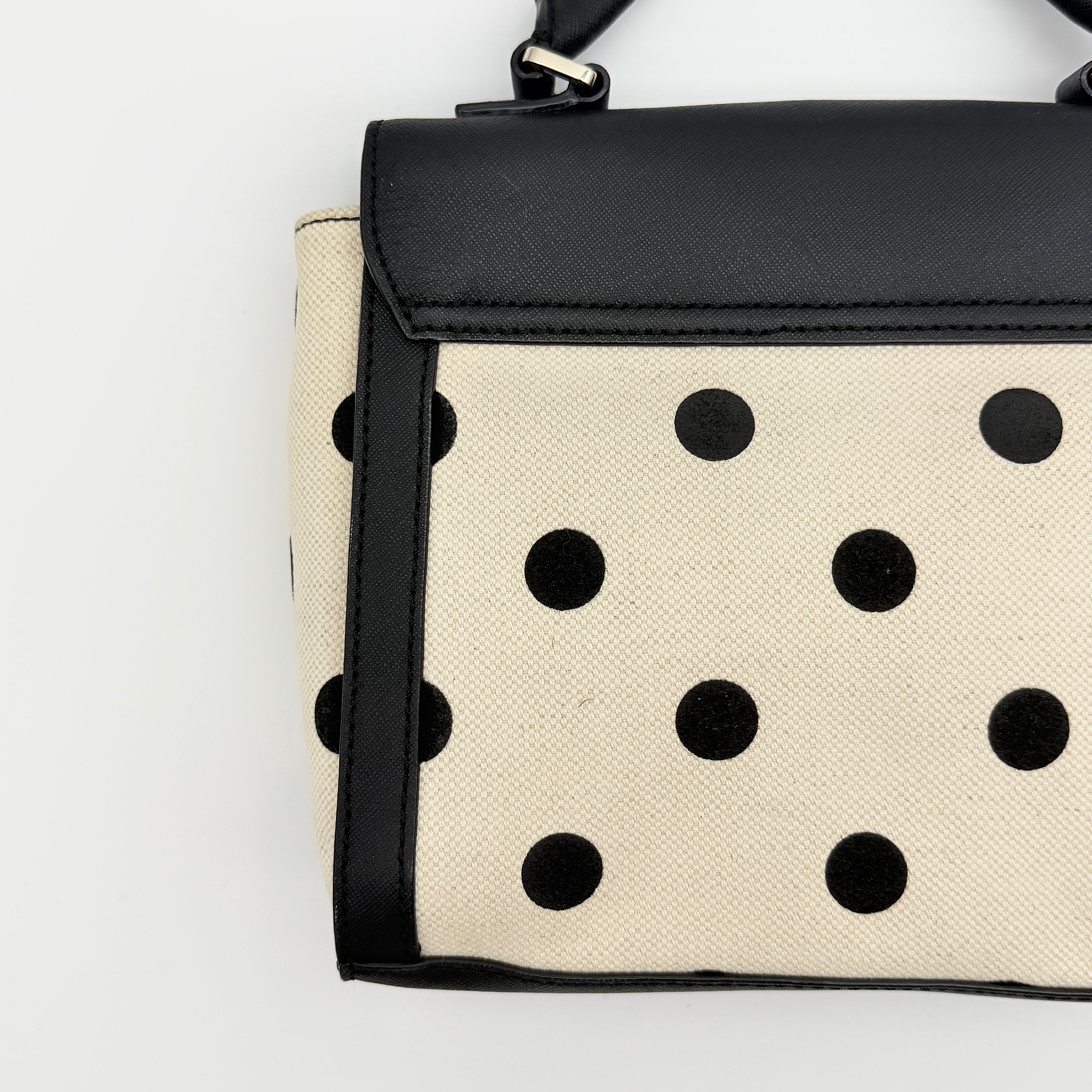 Kate Spade 2Way New York Polka Dot Handbag Black/Cream