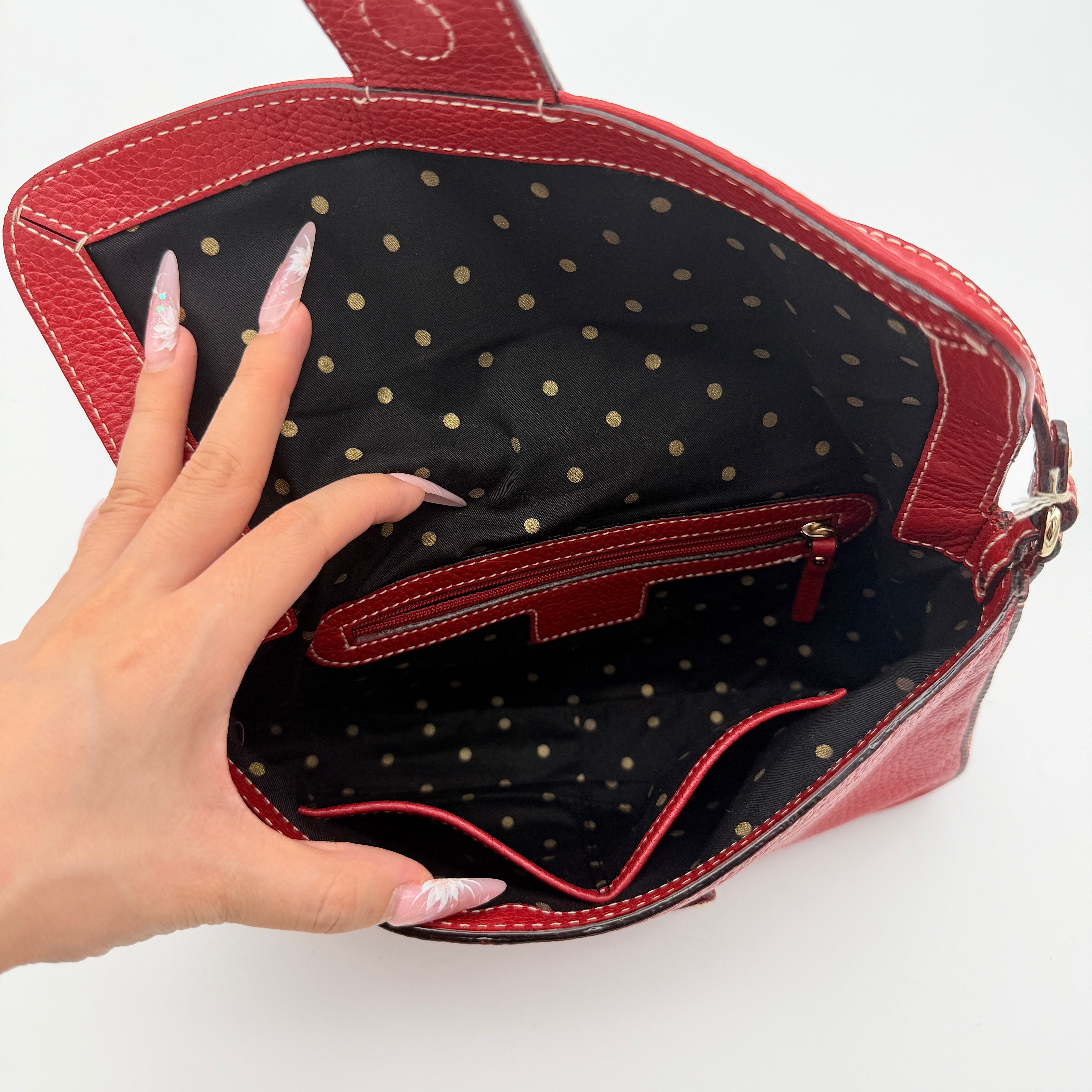 Kate Spade Bea Tarrytown Baguette Shoulder Bag Red