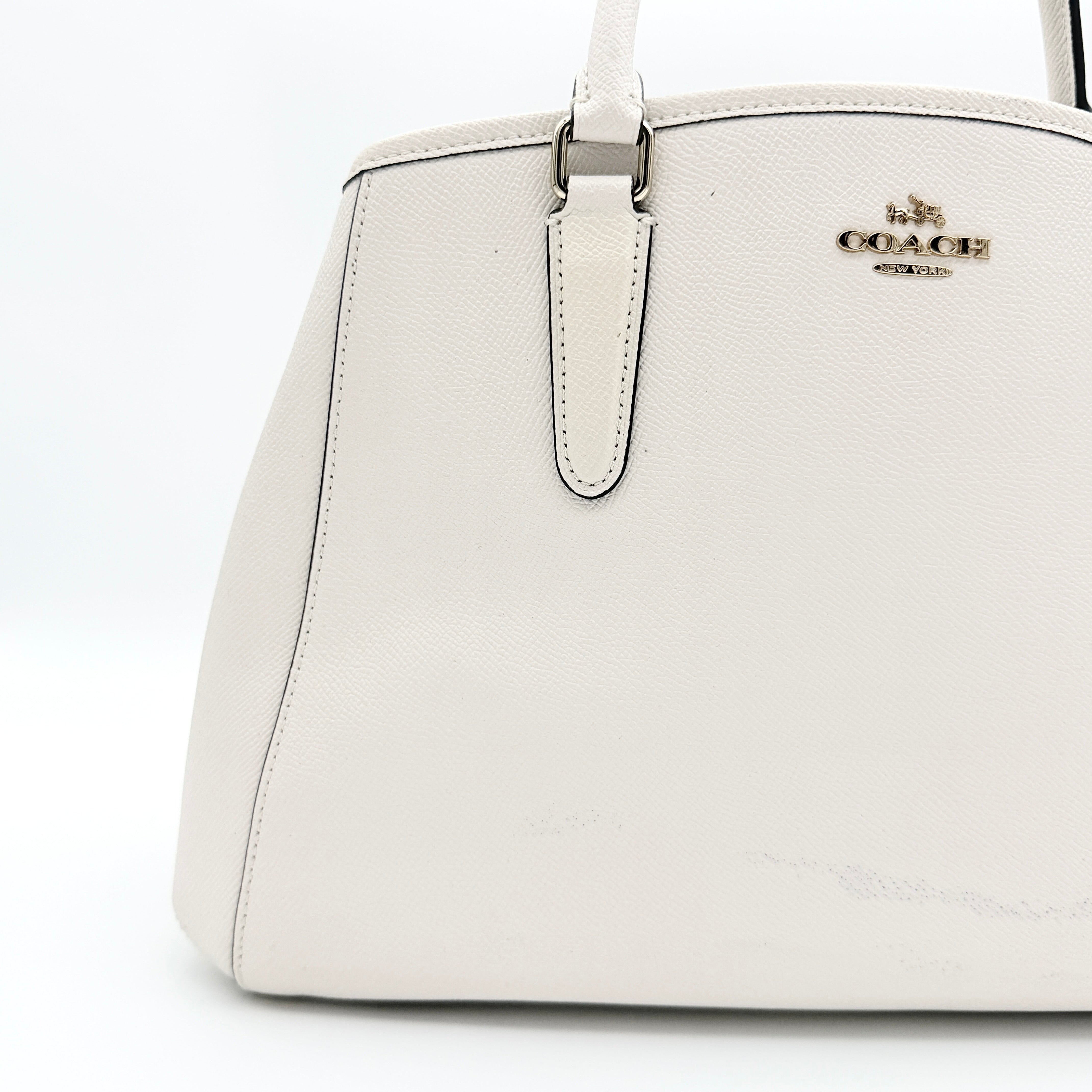 Coach 2Way Signature Sage Carryall Shoulder Bag White