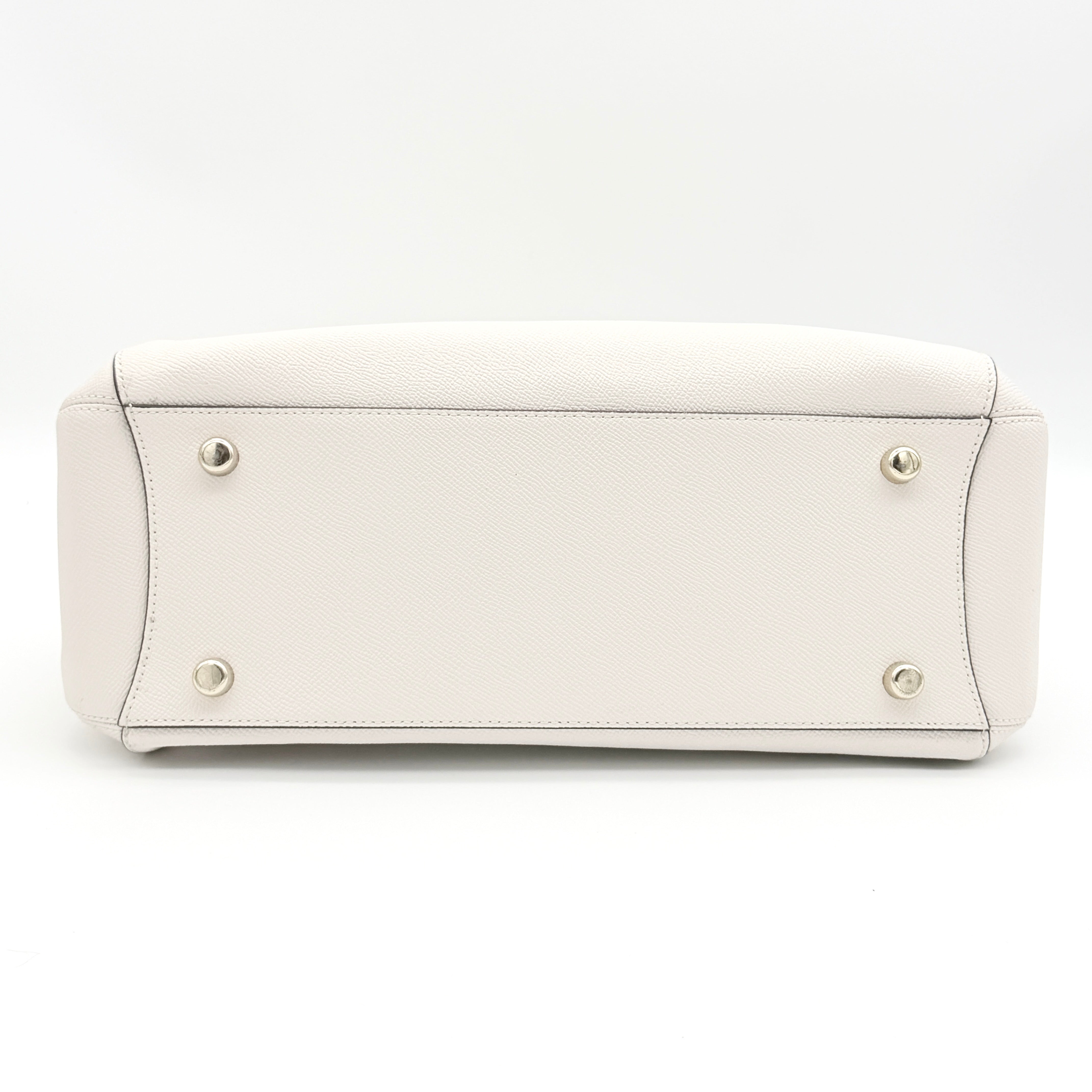 Coach 2Way Signature Sage Carryall Shoulder Bag White