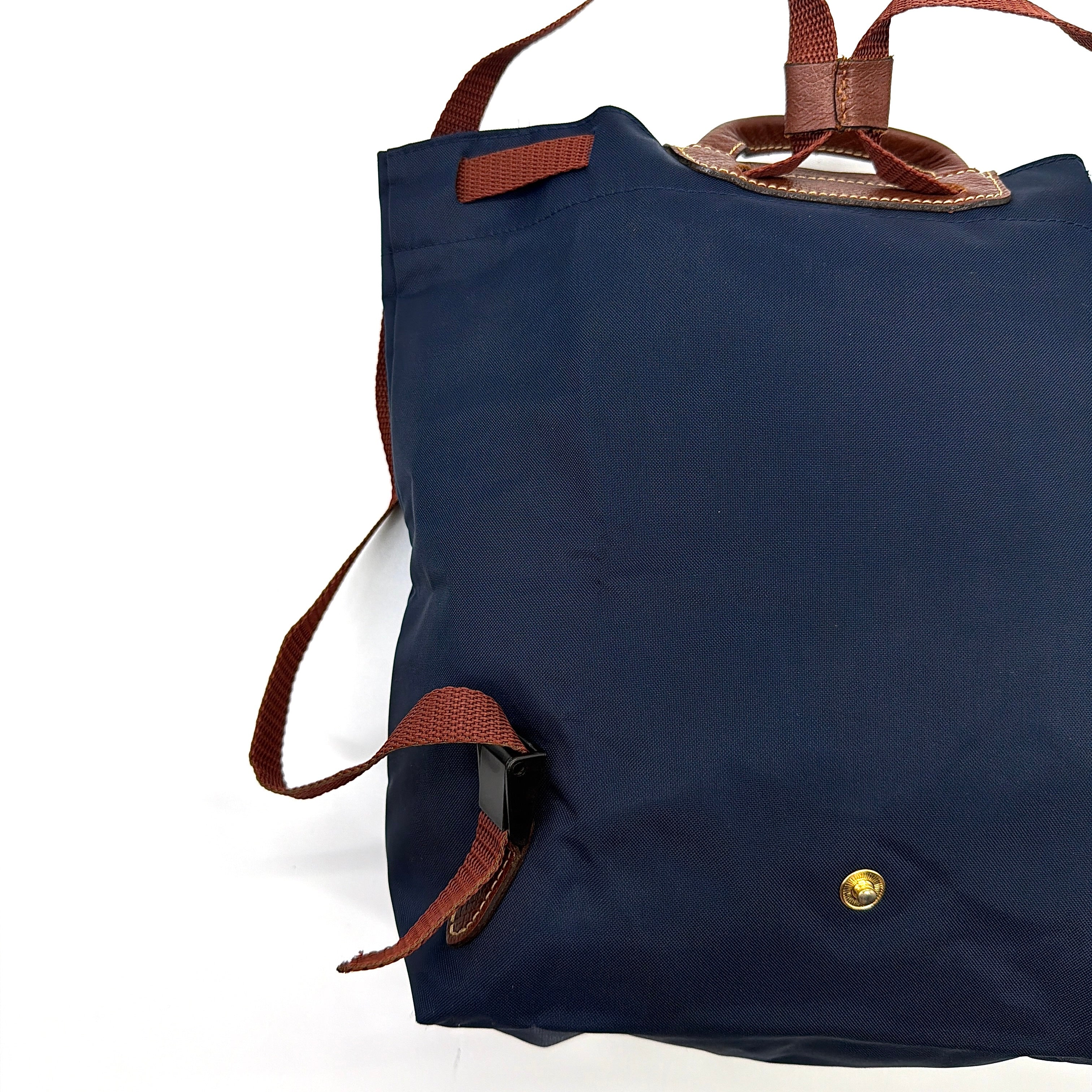Longchamp Le Pliage Original Backpack Blue/Brown (Foldable)