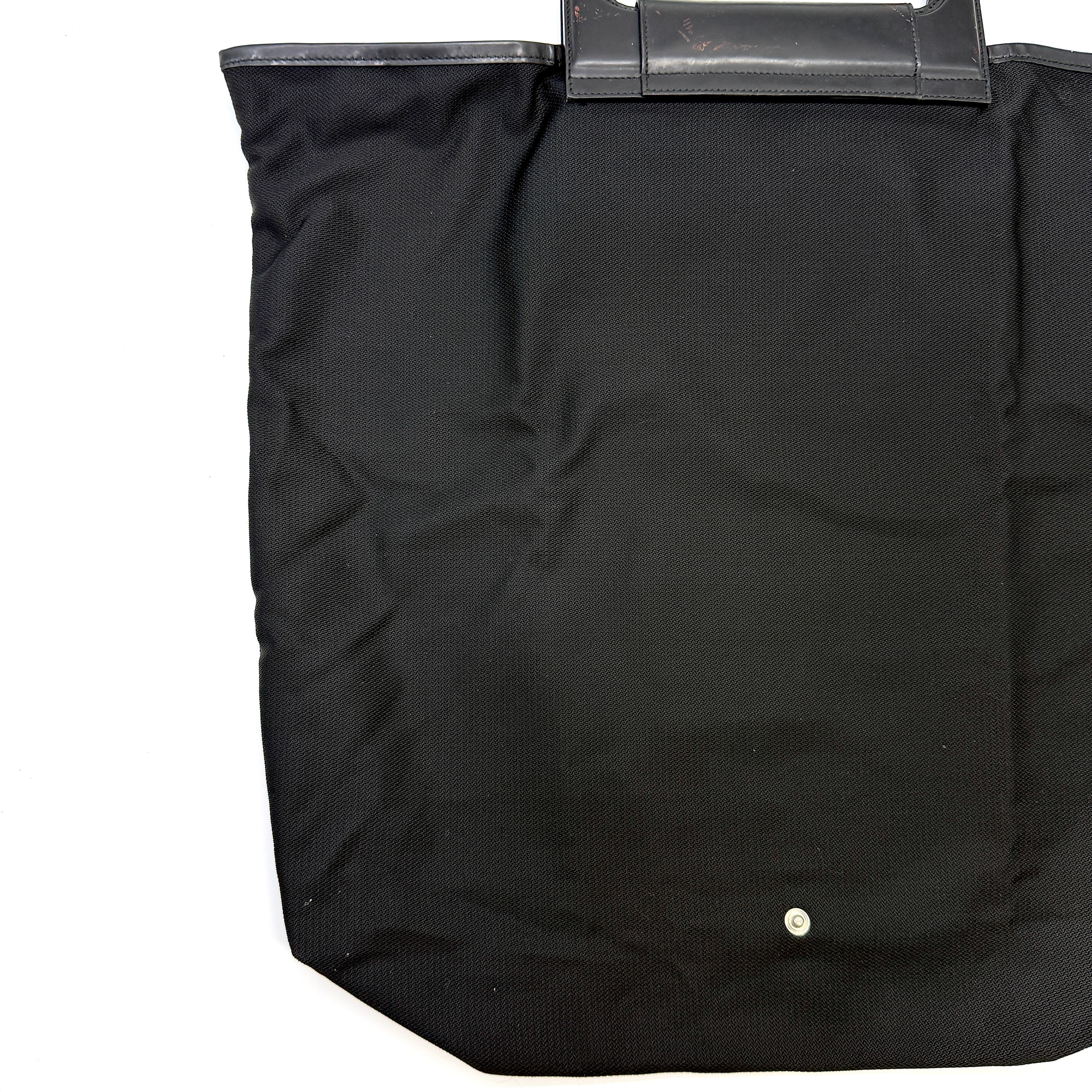 Salvatore Ferragamo Gancini Nylon Handbag Black (Foldable)