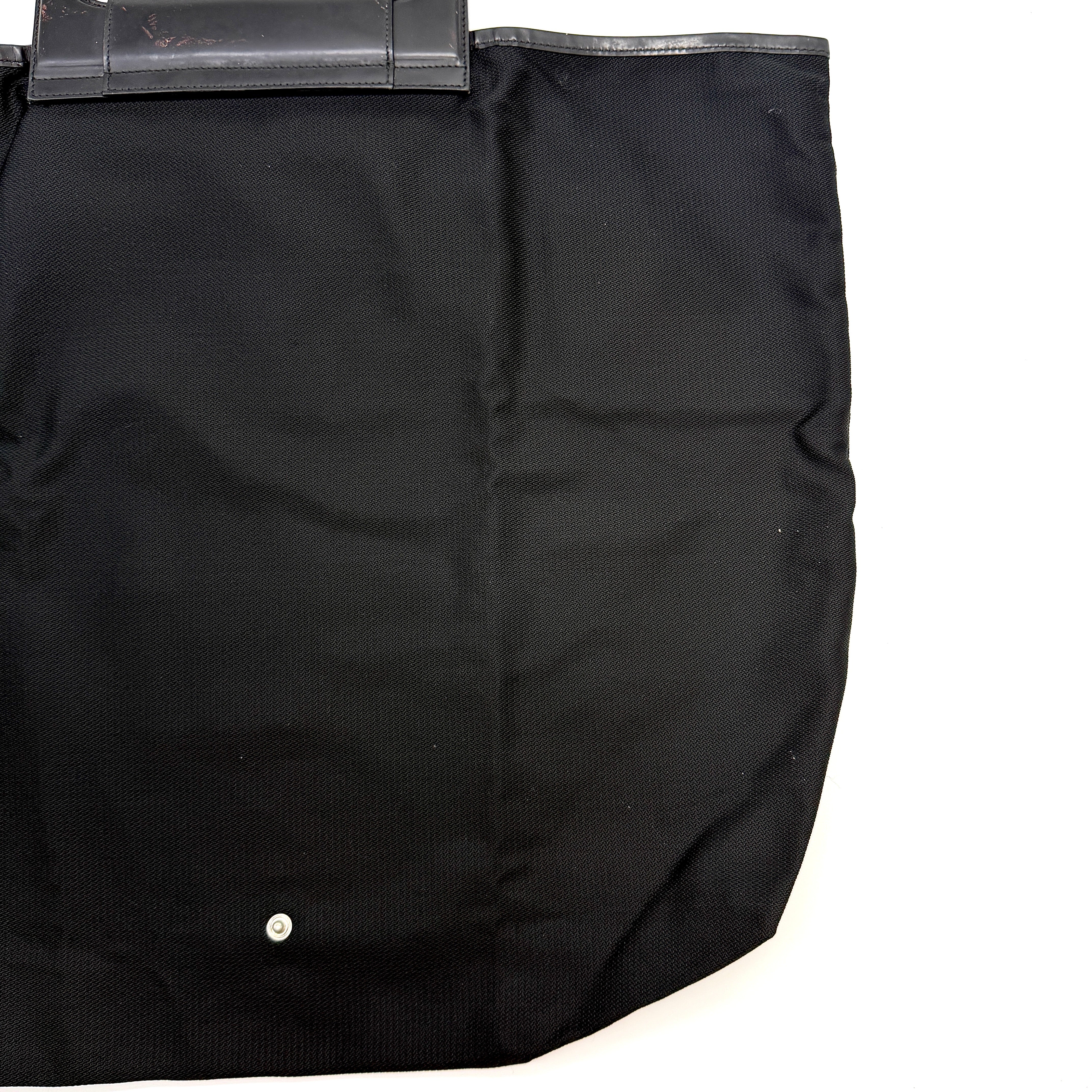 Salvatore Ferragamo Gancini Nylon Handbag Black (Foldable)