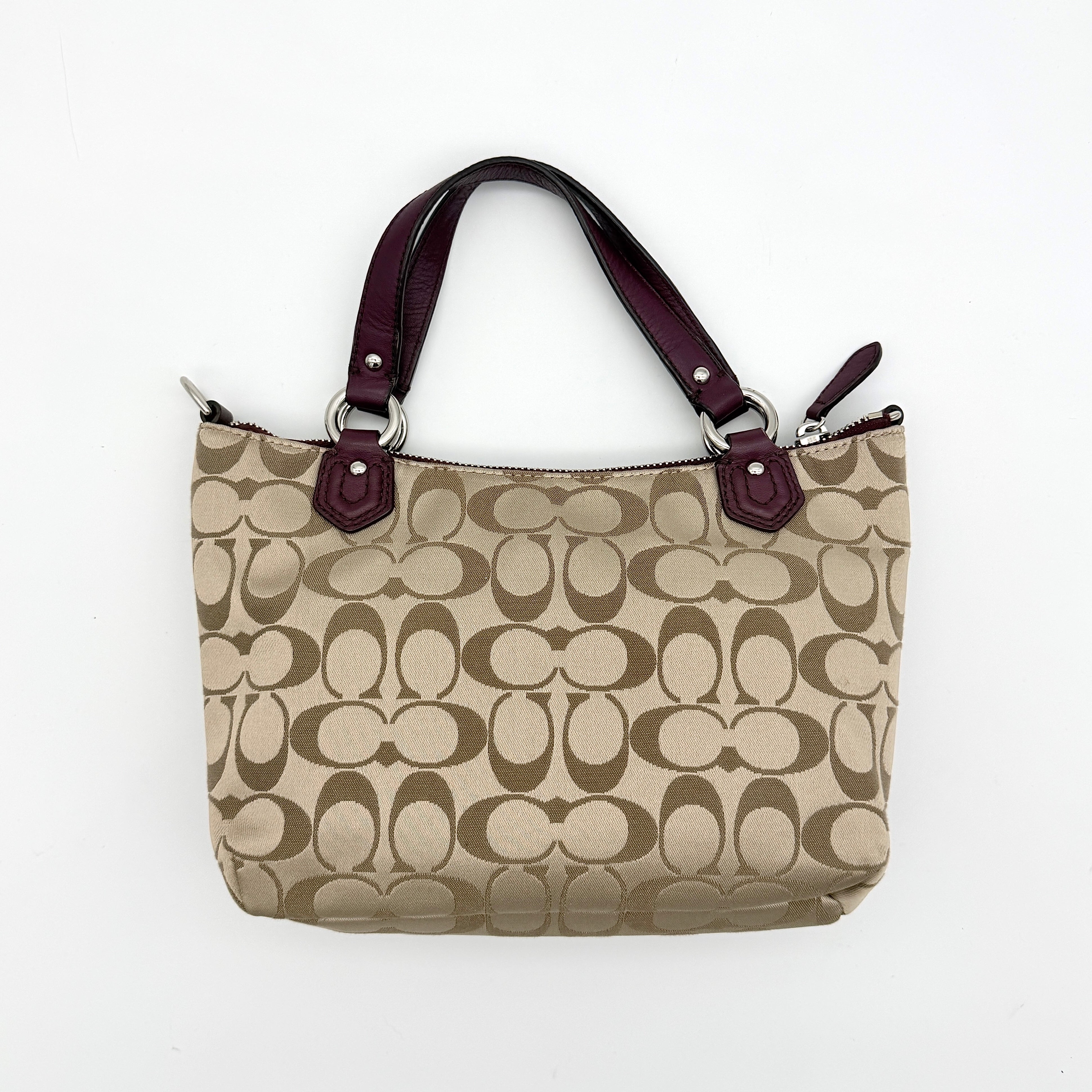 Coach 2Way Y2K Soho Shoulder Bag Dark Purple/Beige