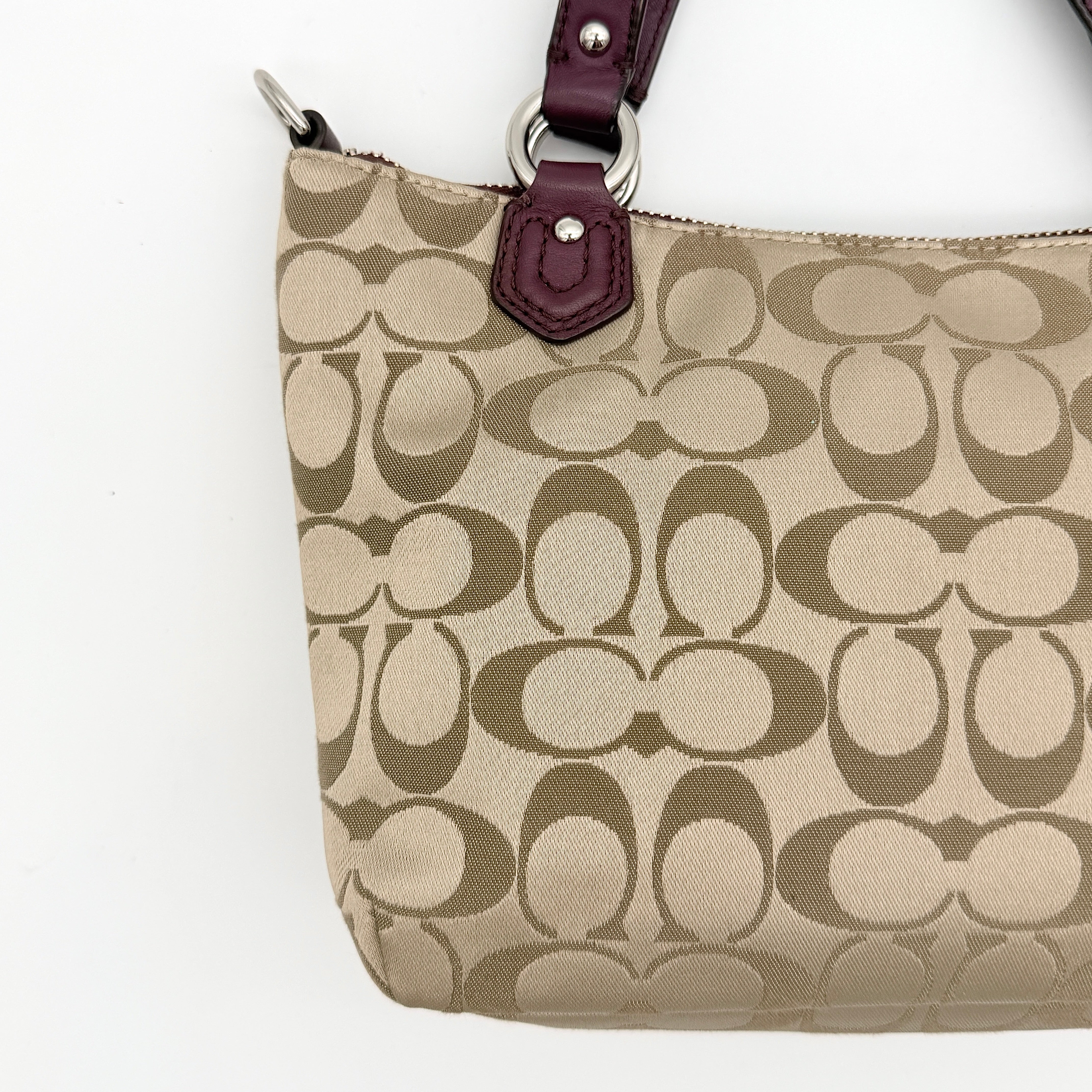 Coach 2Way Y2K Soho Shoulder Bag Dark Purple/Beige