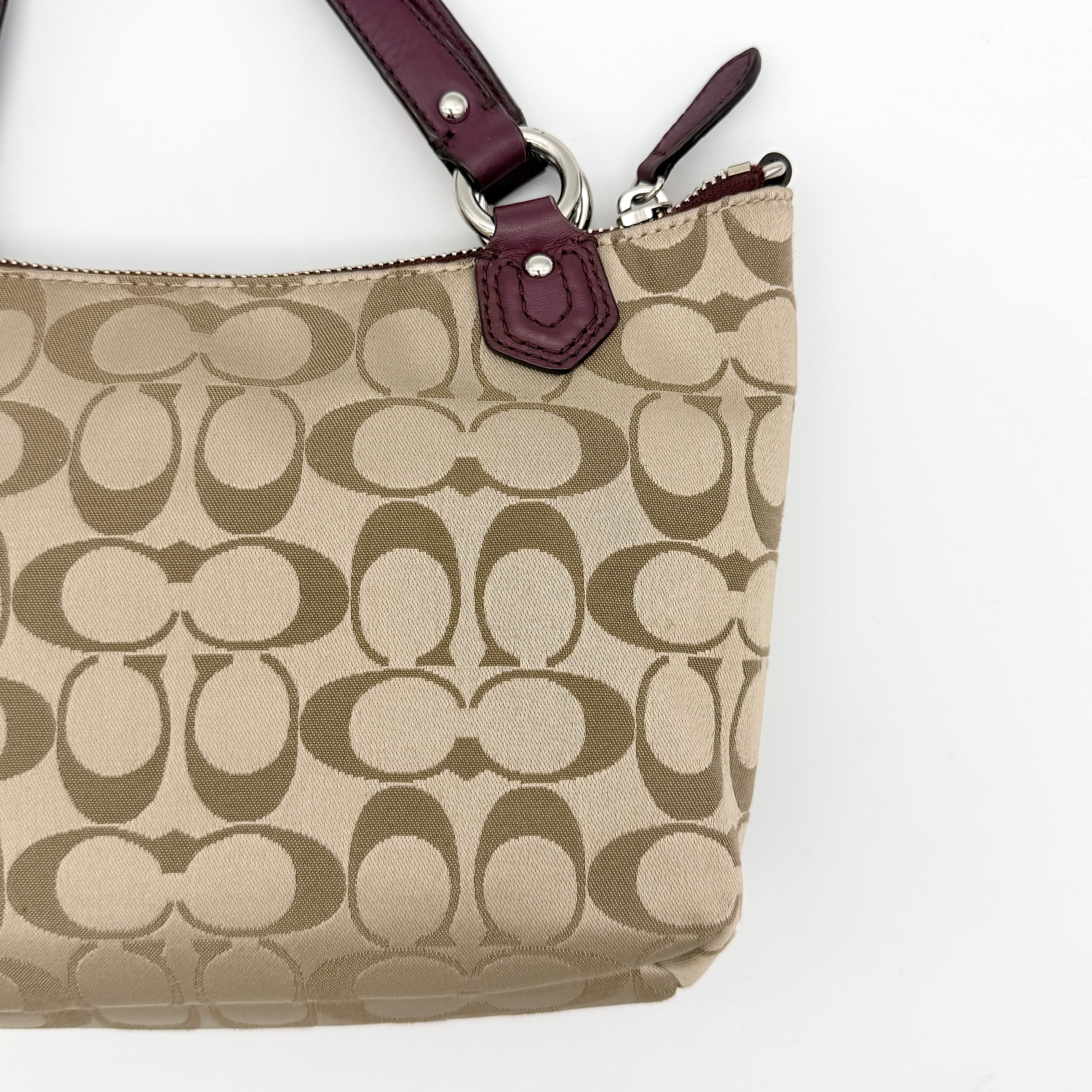 Coach 2Way Y2K Soho Shoulder Bag Dark Purple/Beige
