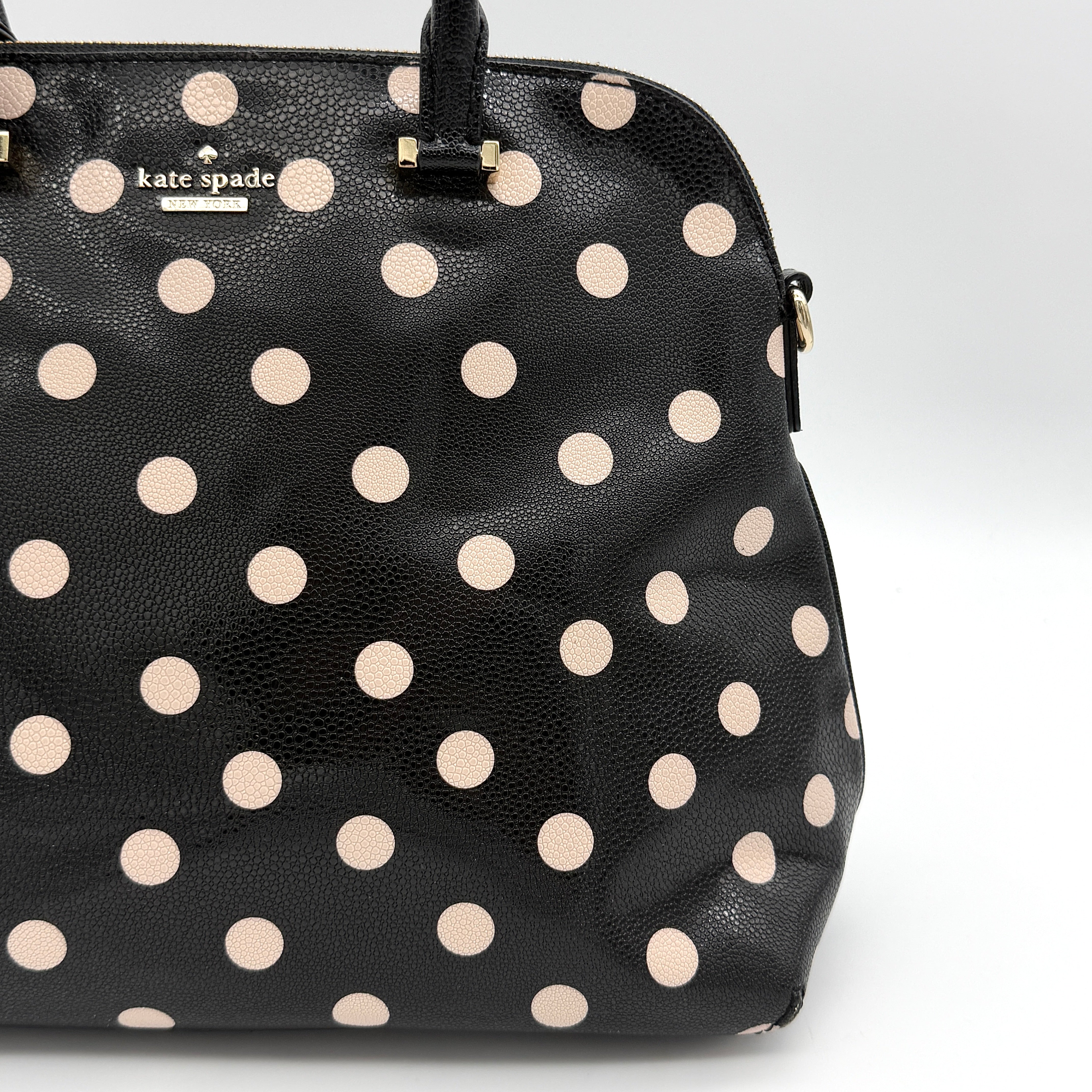 Kate Spade 2Way Cedar Street Margot Polka Dot Handbag Black/White