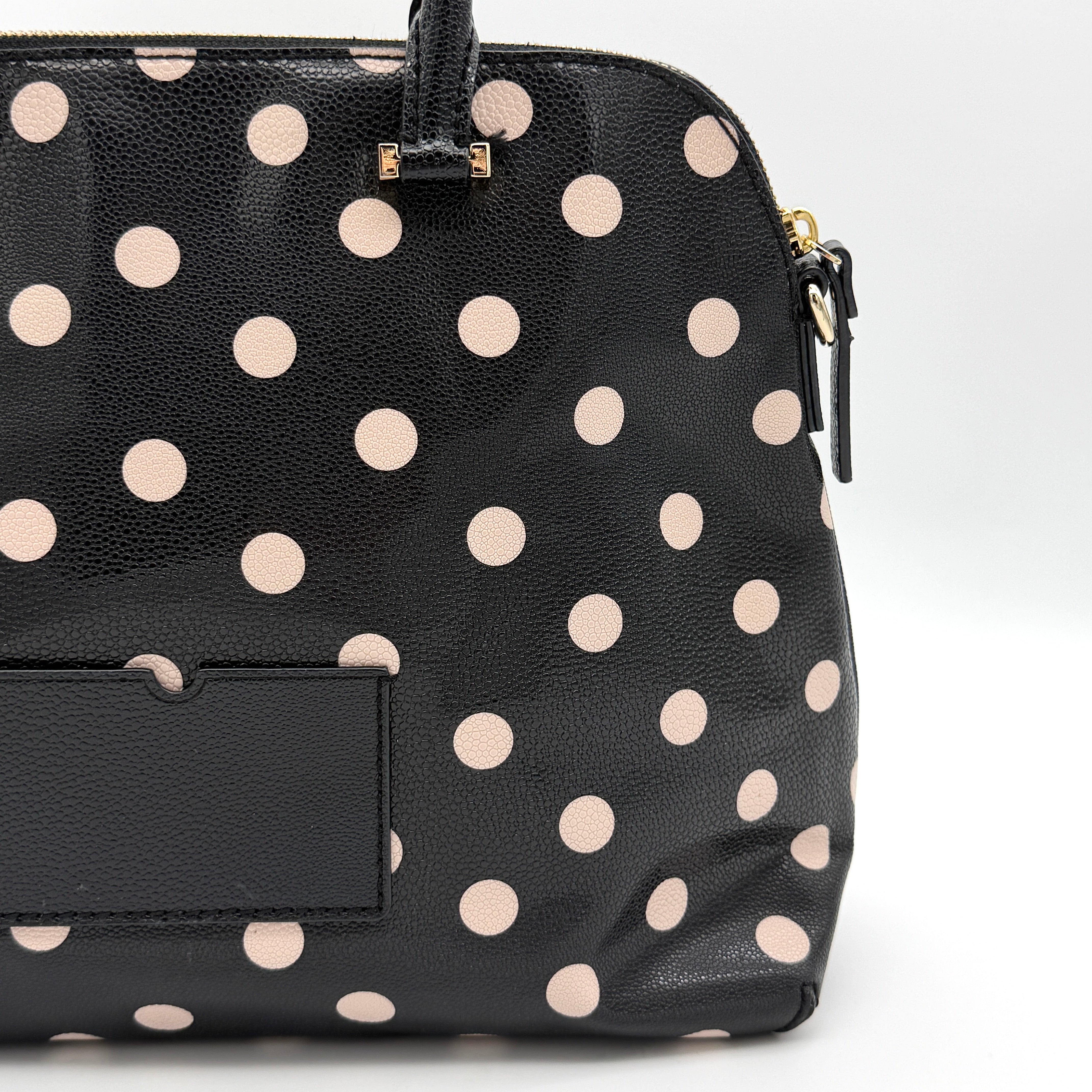 Kate Spade 2Way Cedar Street Margot Polka Dot Handbag Black/White