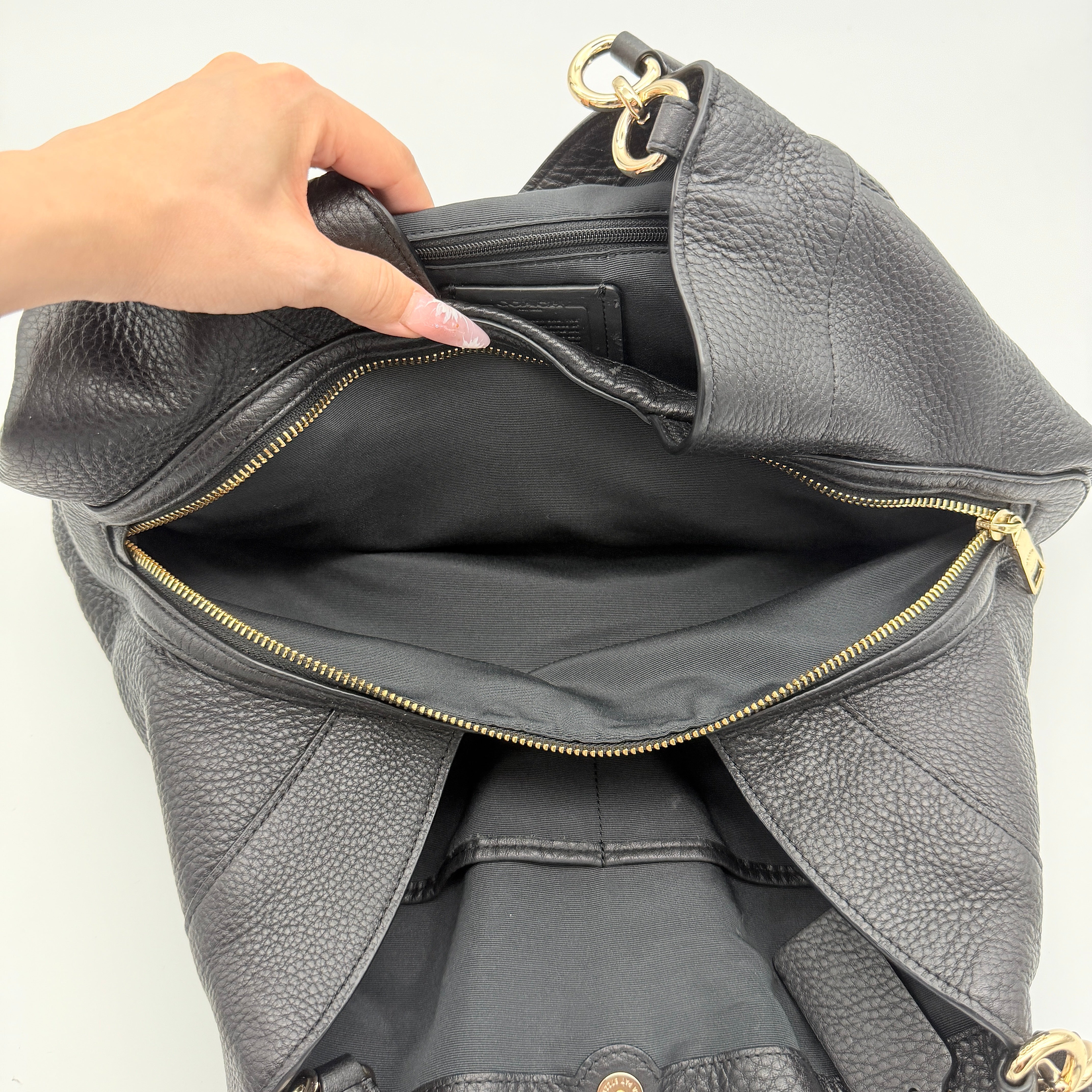 Coach Signature Lexy Shoulder Bag Black