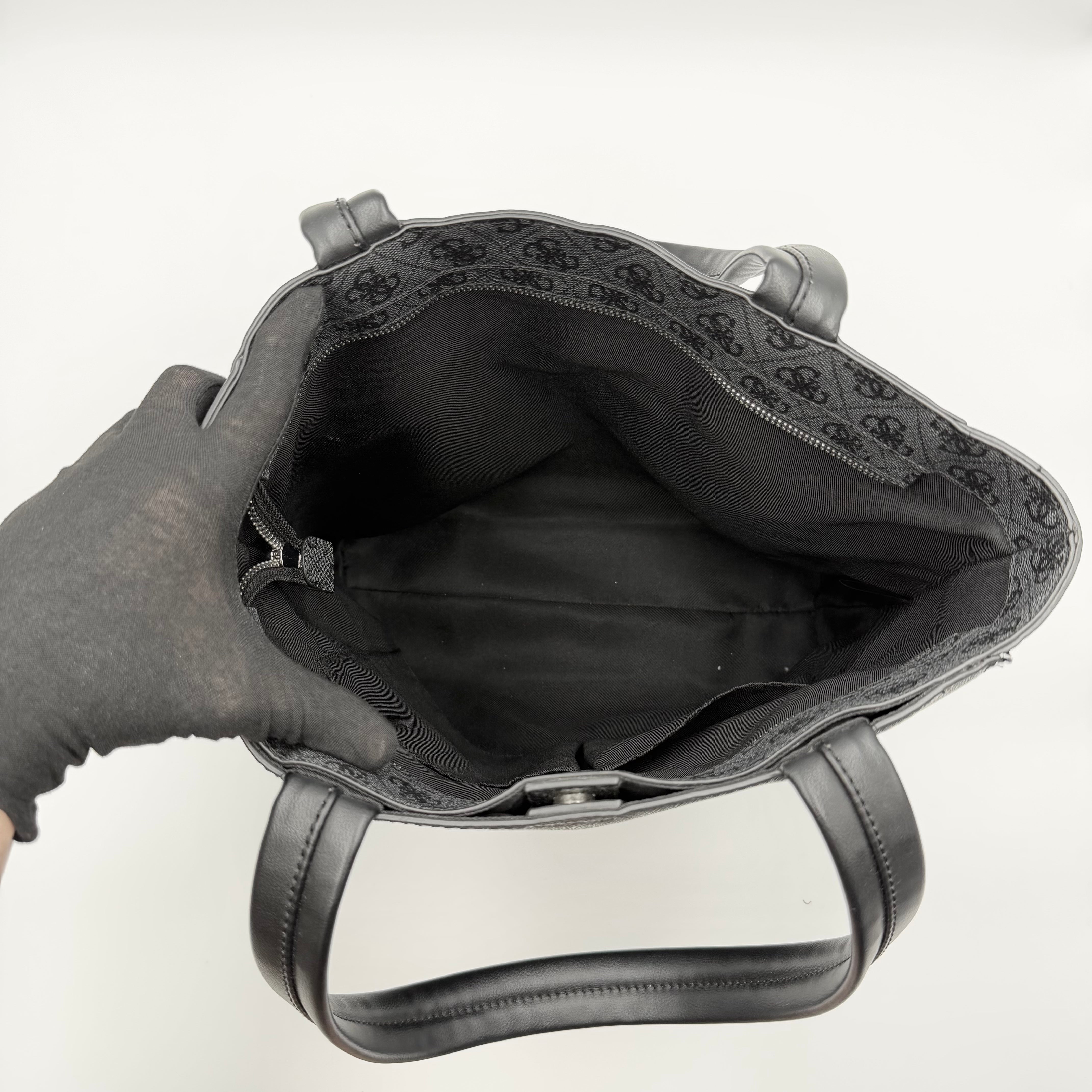 Guess Monogram Tote Bag Black