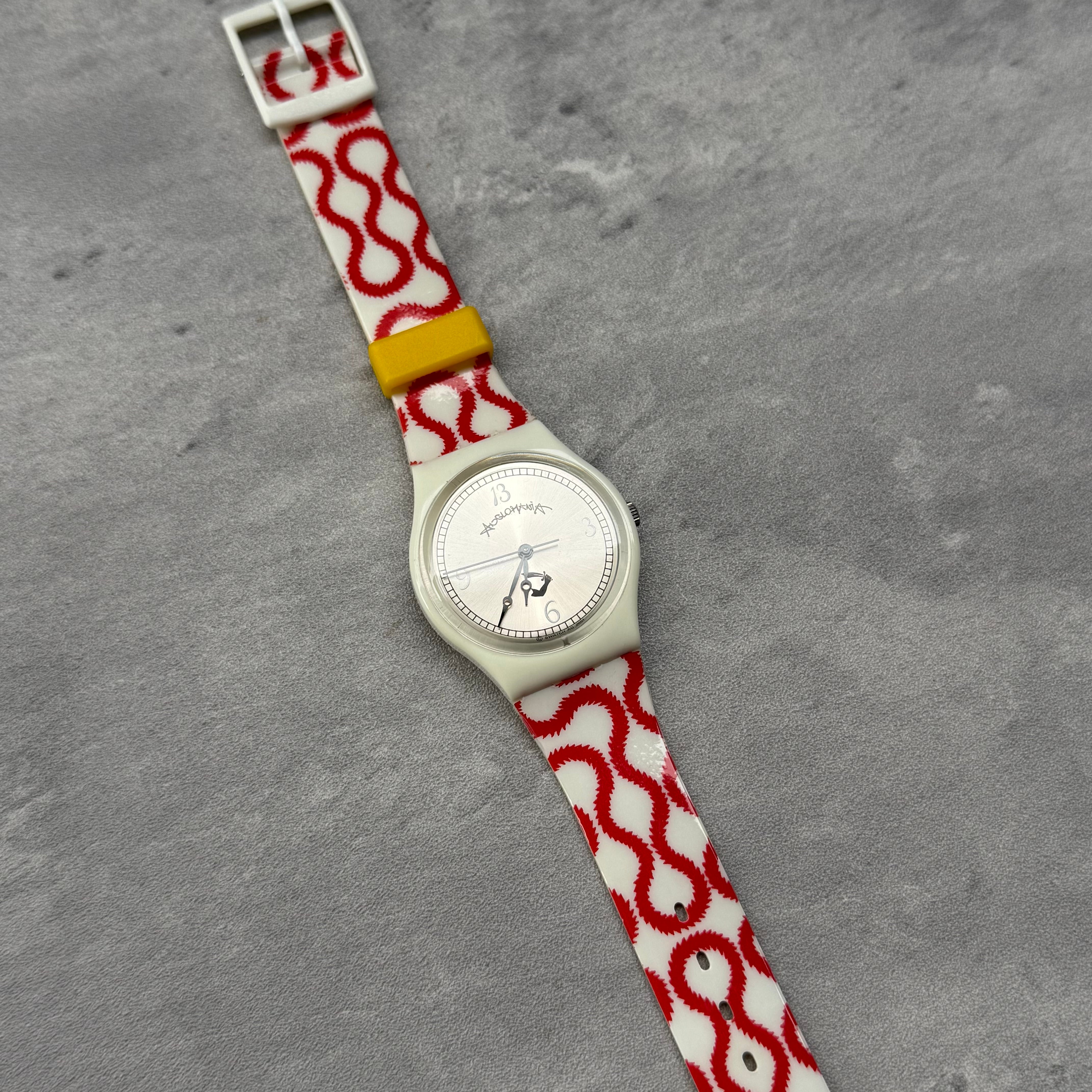 Vivienne Westwood x Swatch "Anglomania" Watch Red/White