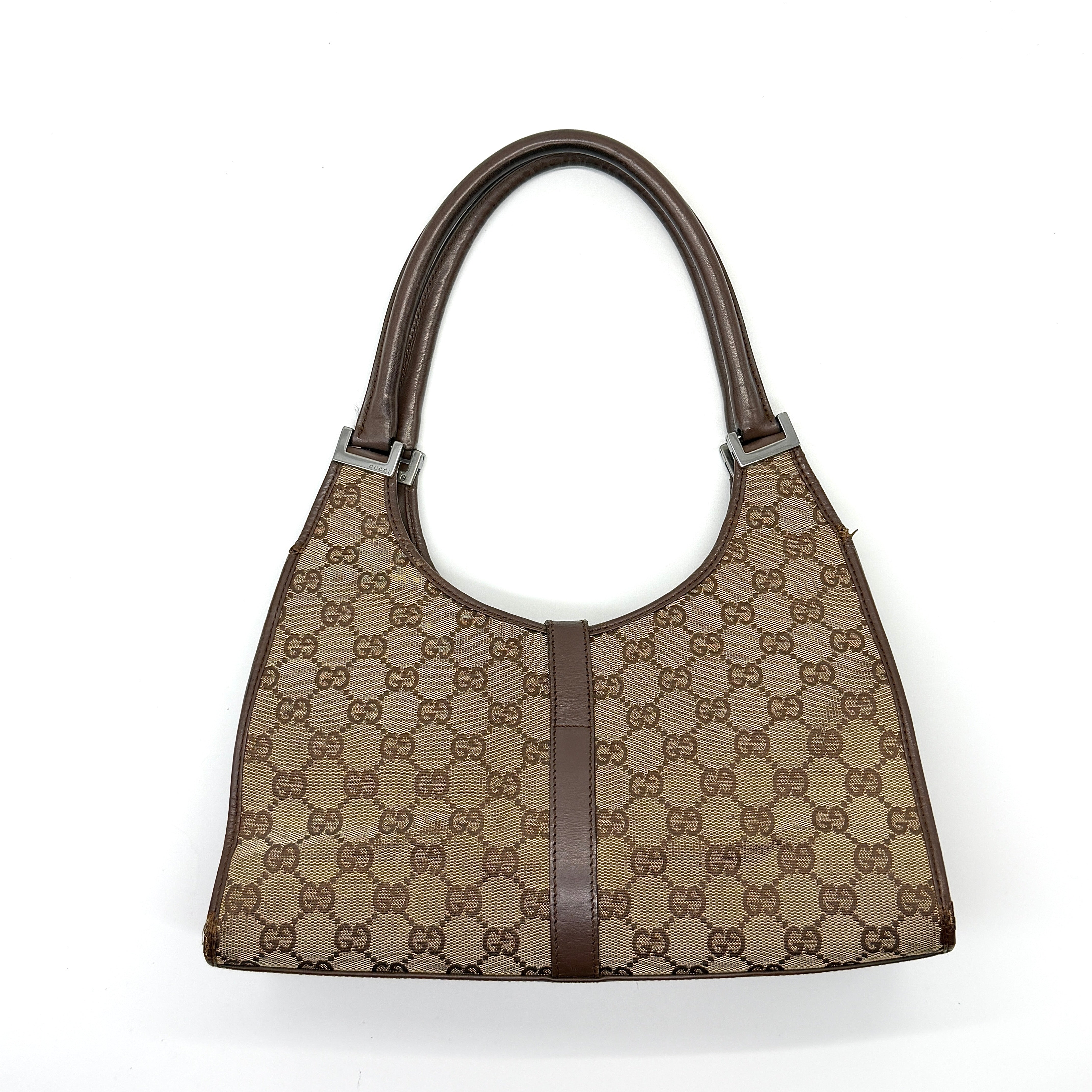 Gucci GG Monogram Jackie Shoulder Bag Beige/Brown