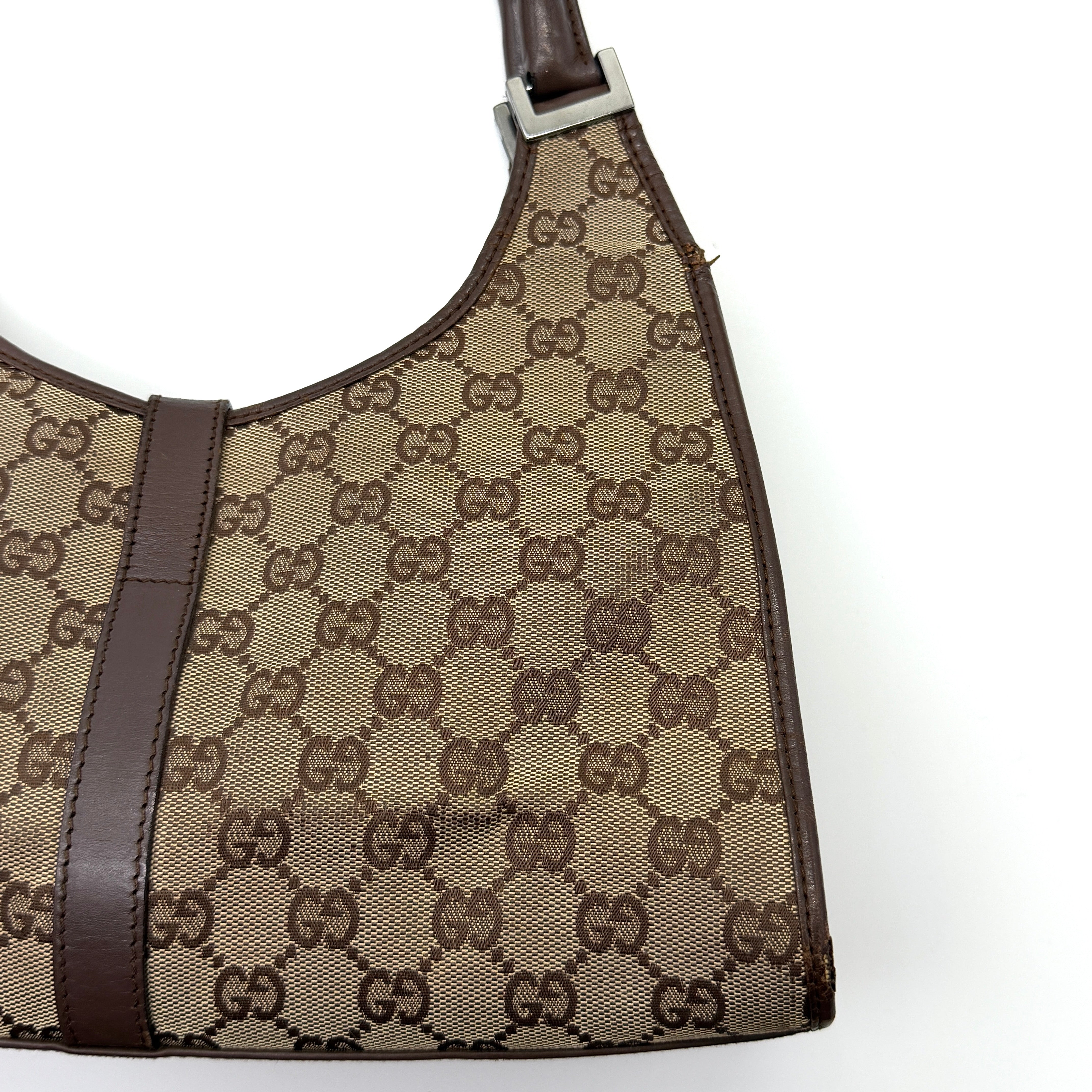 Gucci GG Monogram Jackie Shoulder Bag Beige/Brown