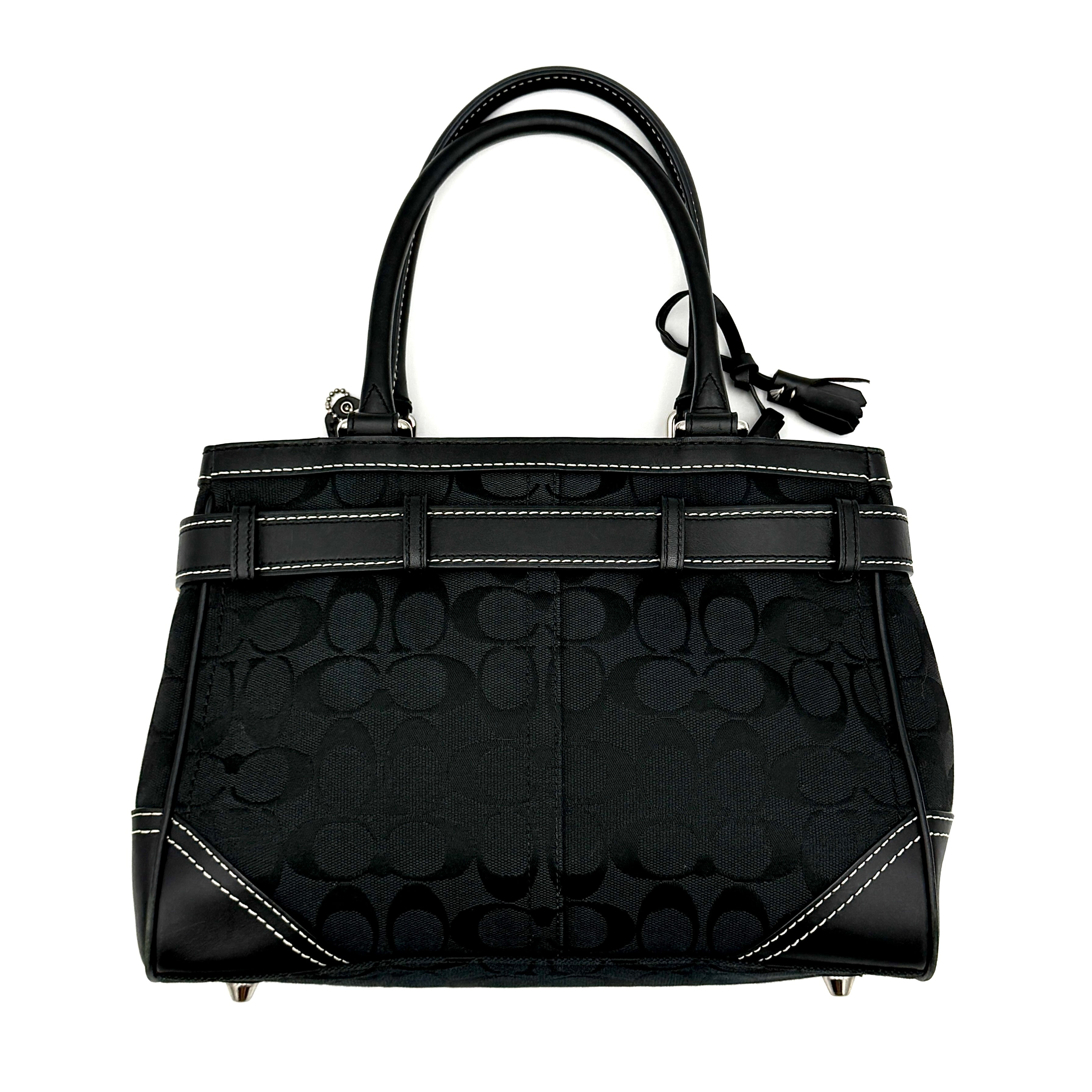 Coach Signature Hampton Carryall Shoulder Bag Black