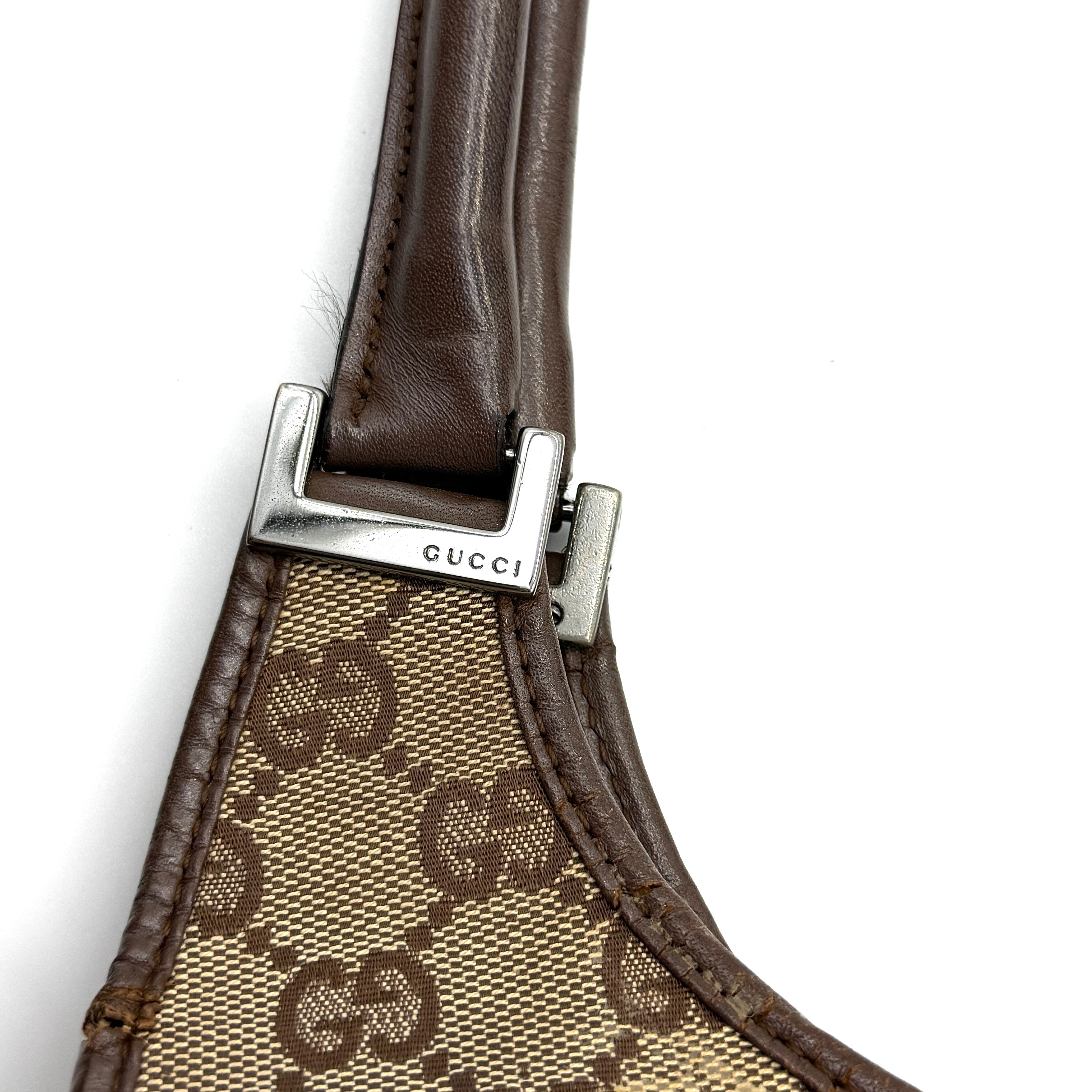 Gucci GG Monogram Jackie Shoulder Bag Beige/Brown