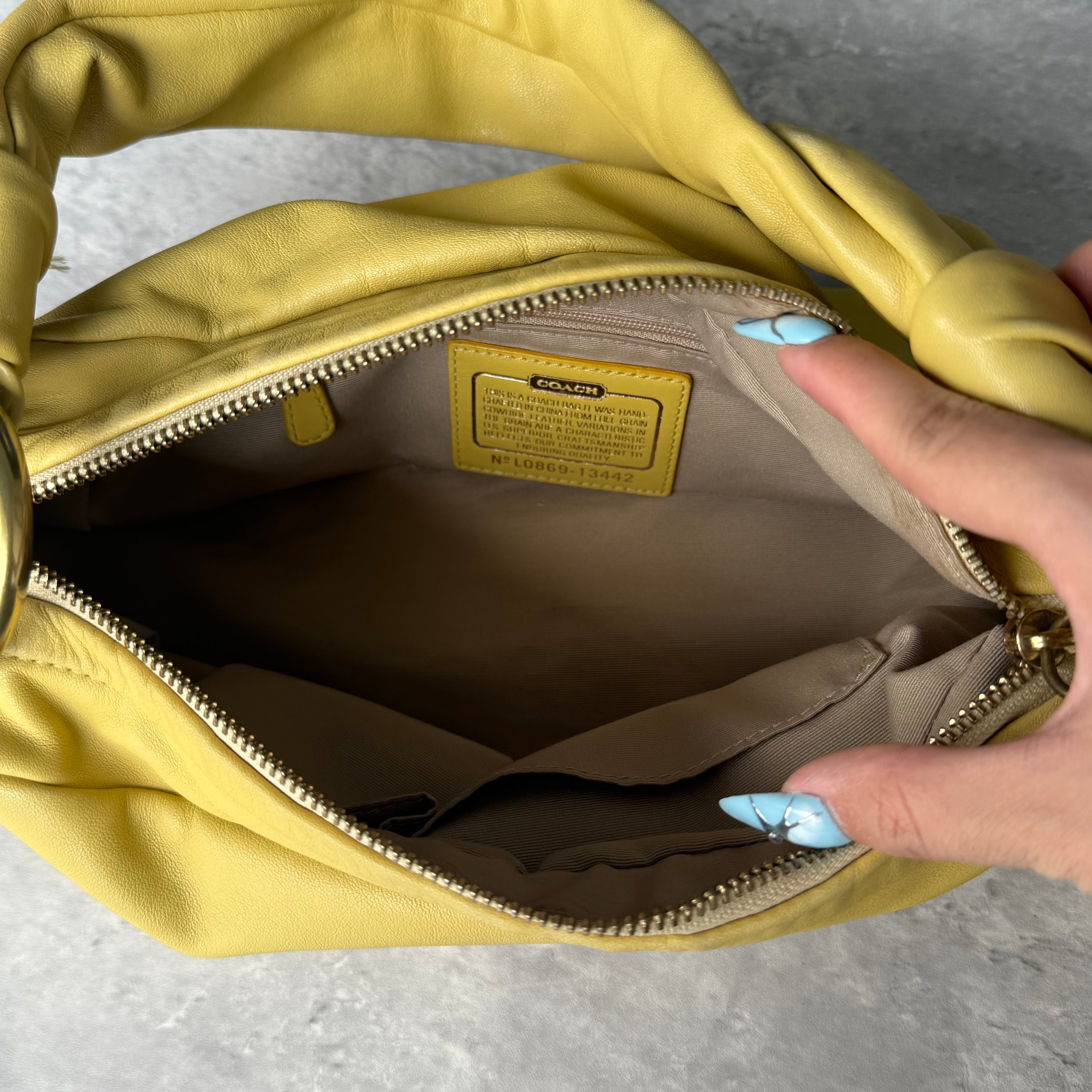 Coach Parker Hobo Shoulder Bag Yellow