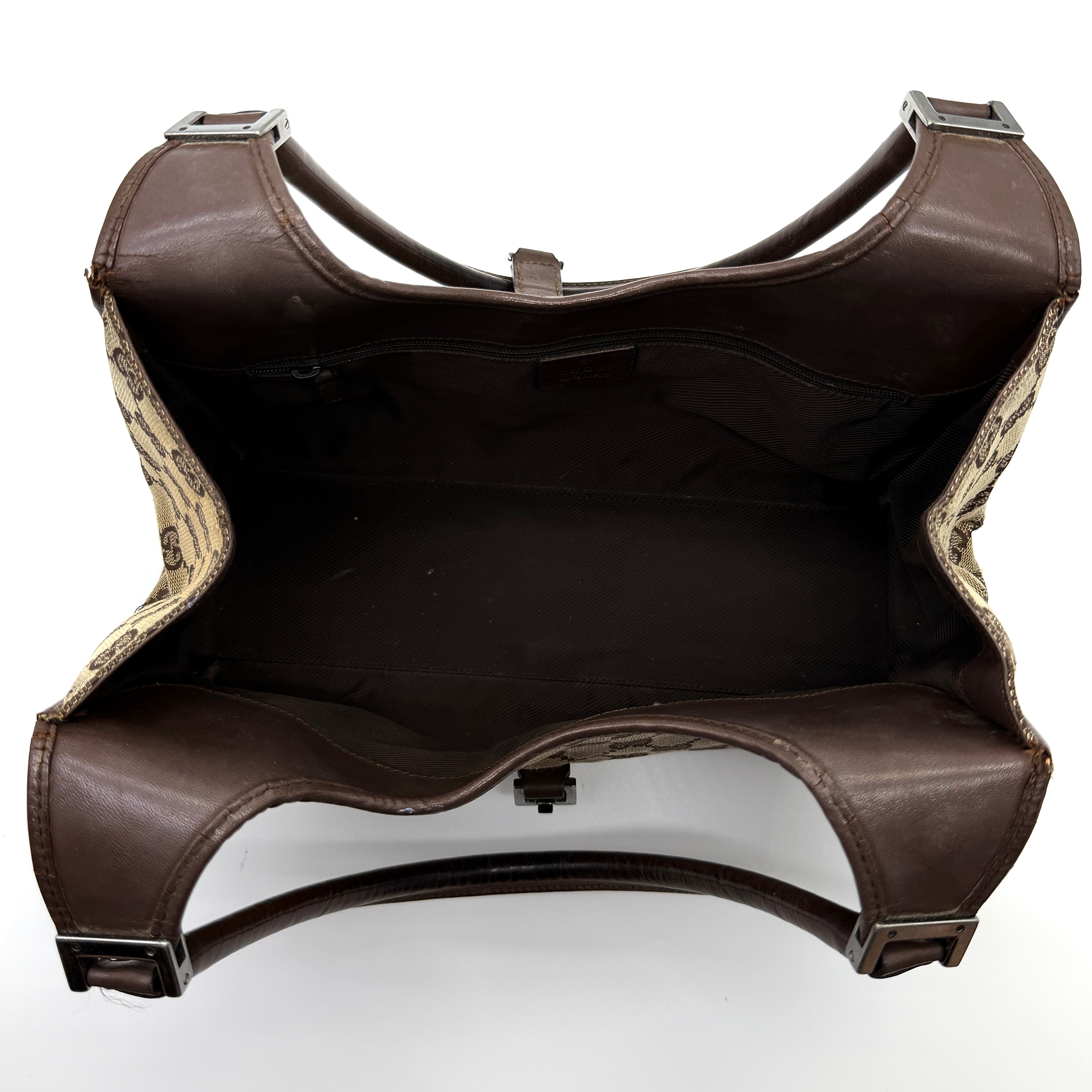 Gucci GG Monogram Jackie Shoulder Bag Beige/Brown