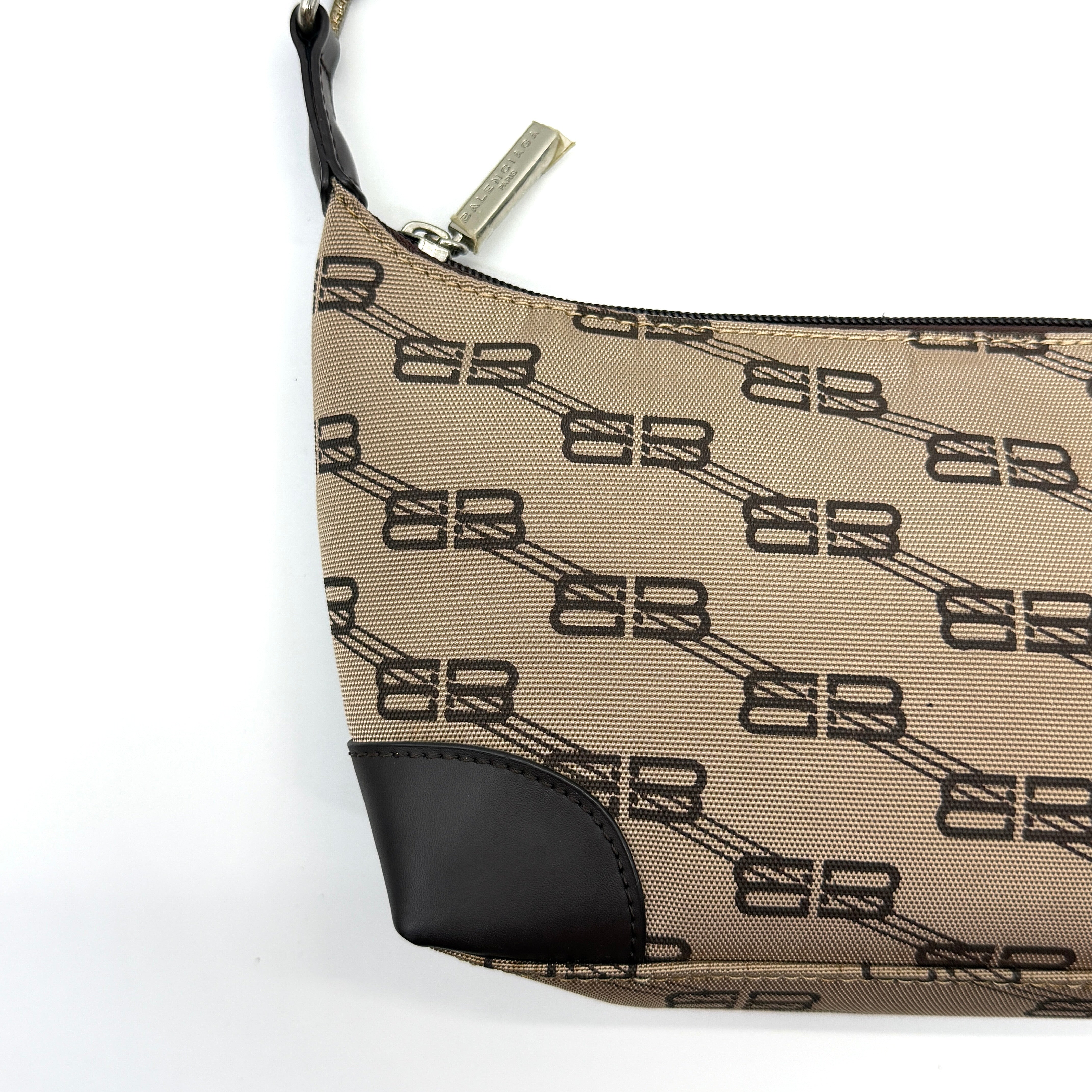 Balenciaga BB Print Shoulder Bag Brown/Black