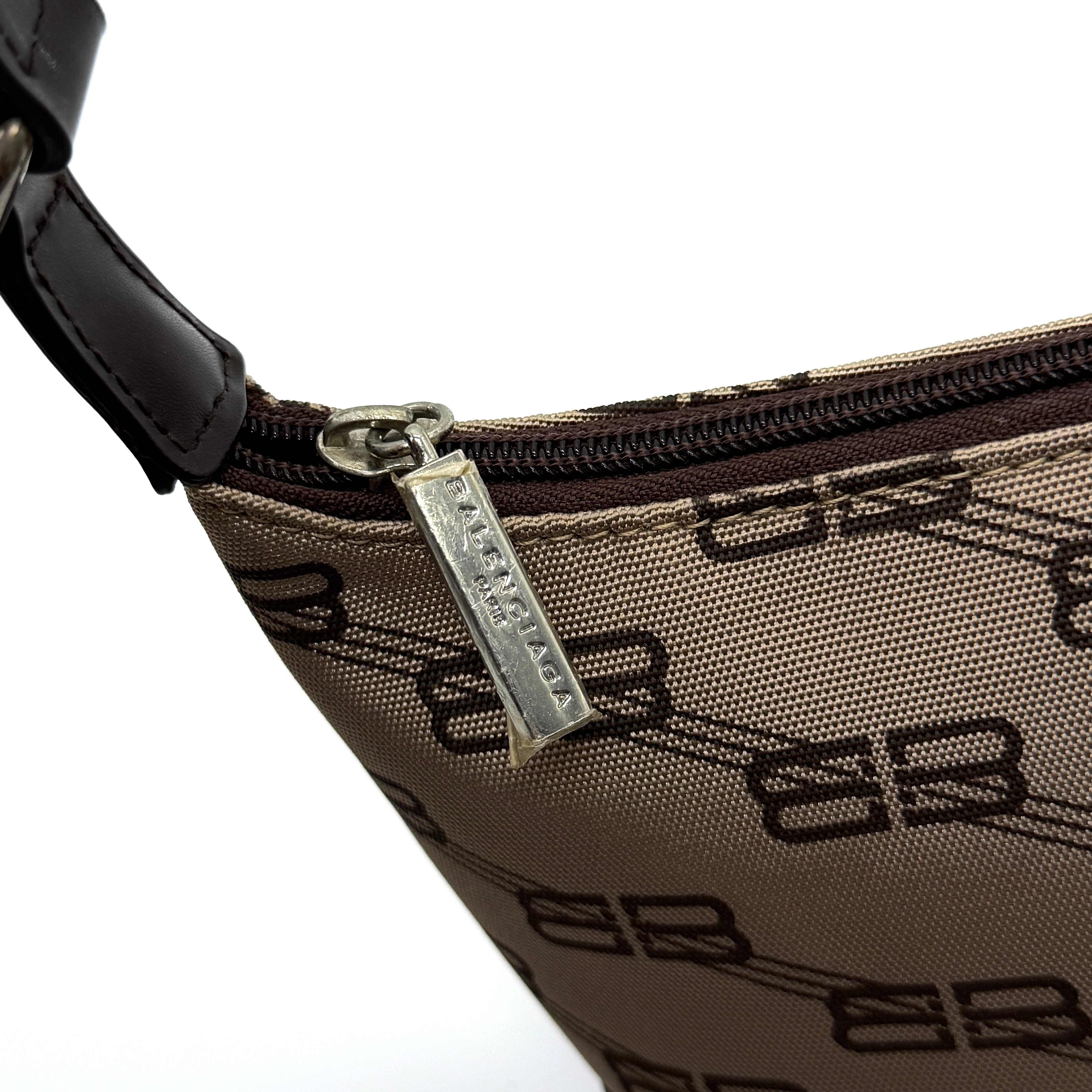 Balenciaga BB Print Shoulder Bag Brown/Black