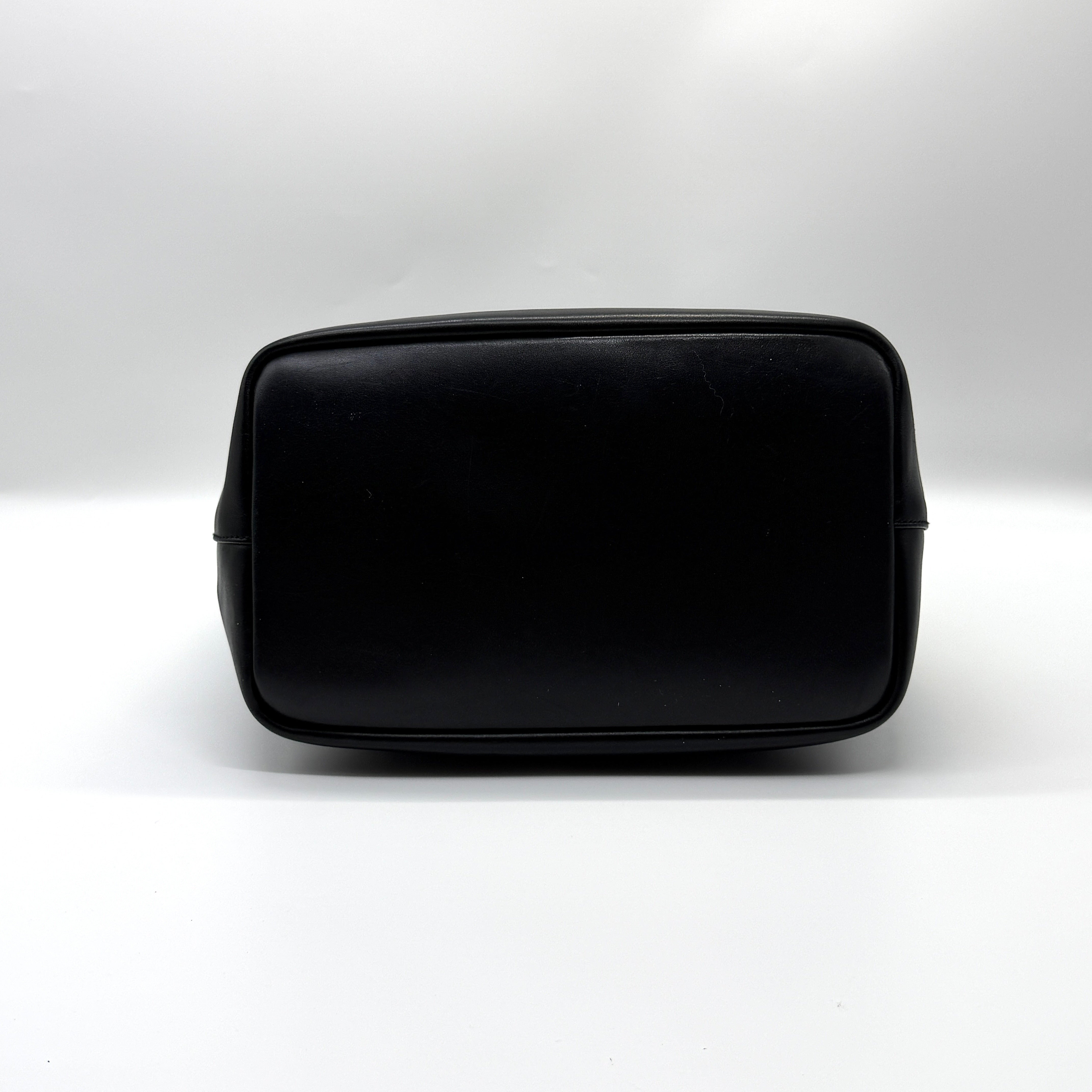 Gucci Hobo Leather Bamboo Shoulder Bag Black