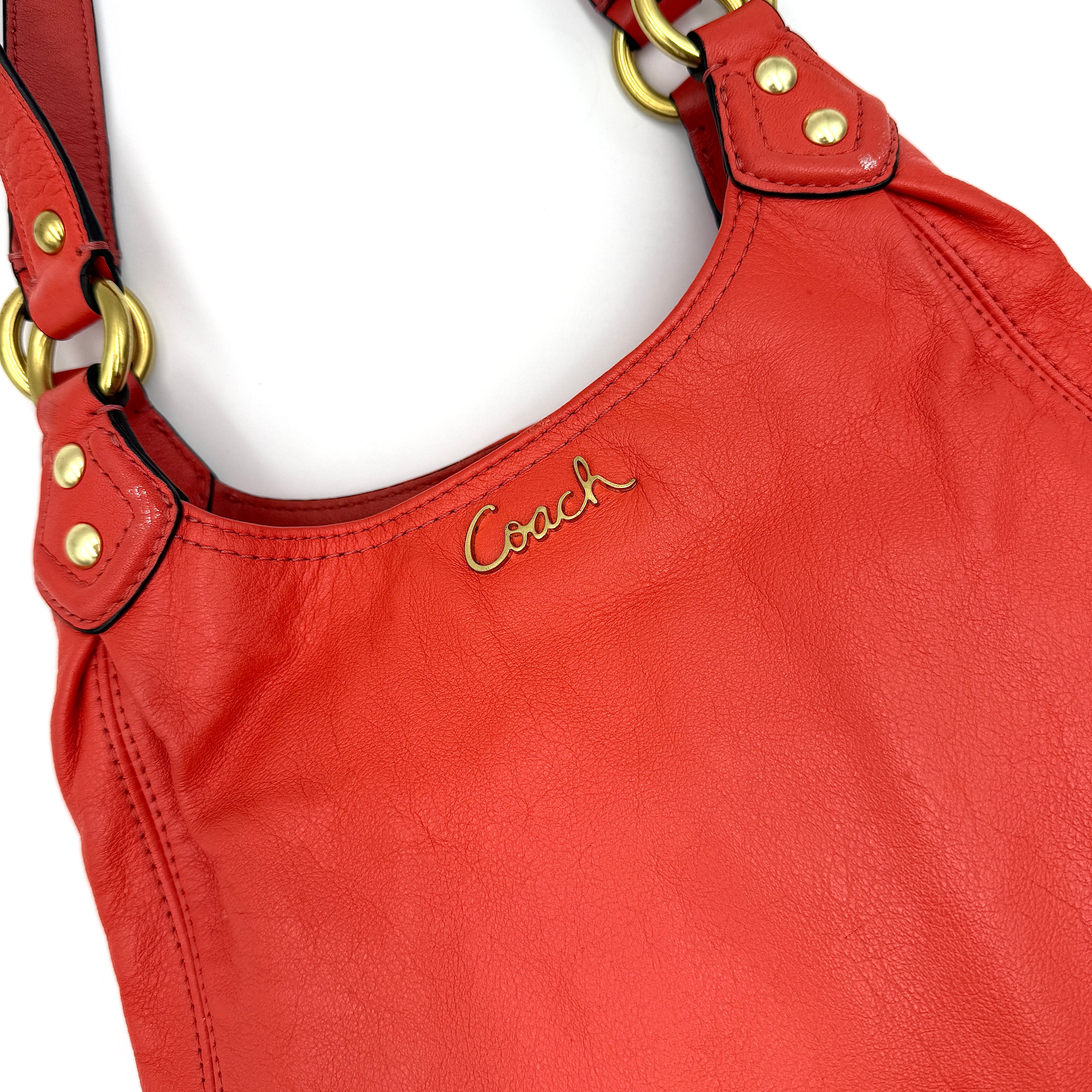 Coach Ashley Hobo Shoulder Bag Burnt Orange