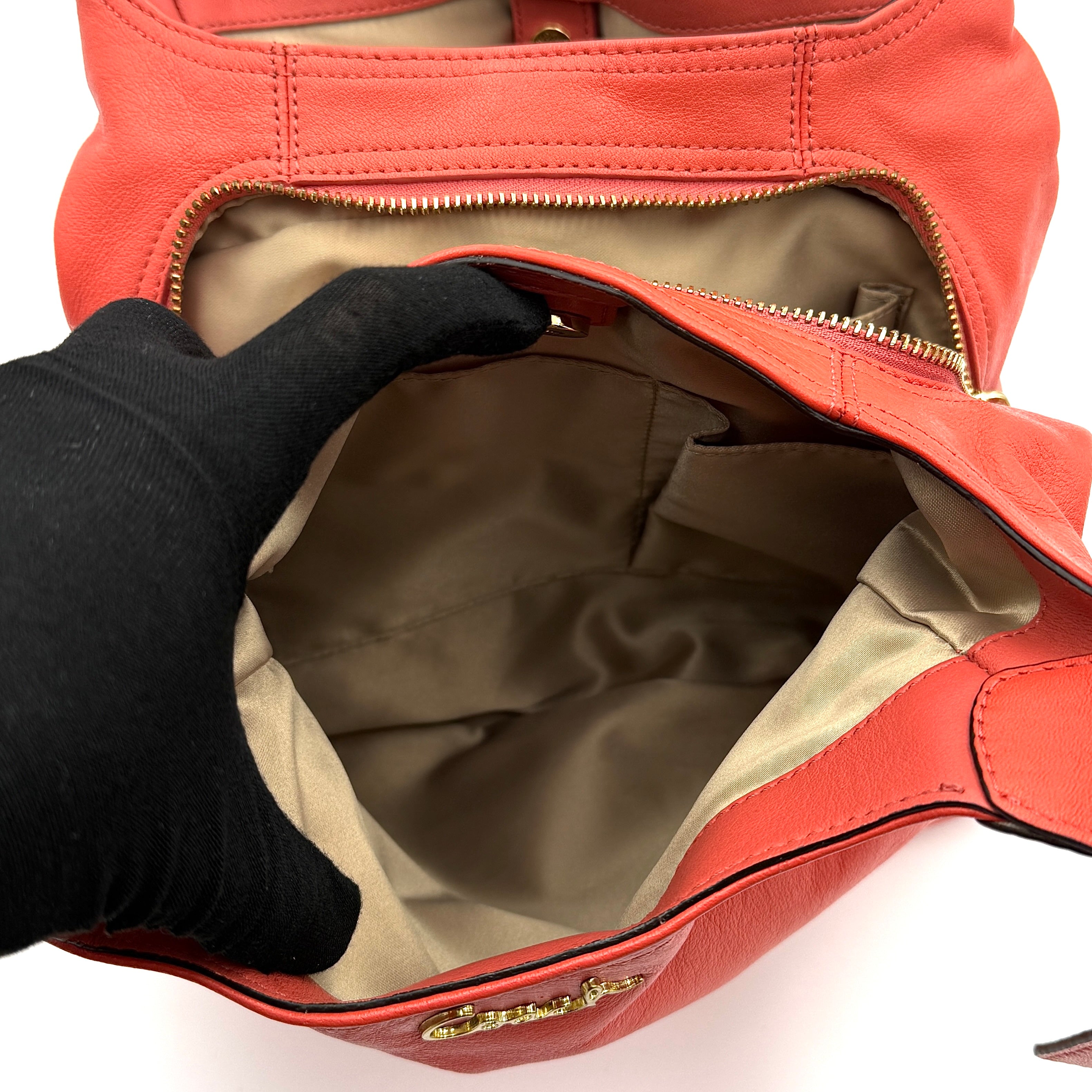 Coach Ashley Hobo Shoulder Bag Burnt Orange