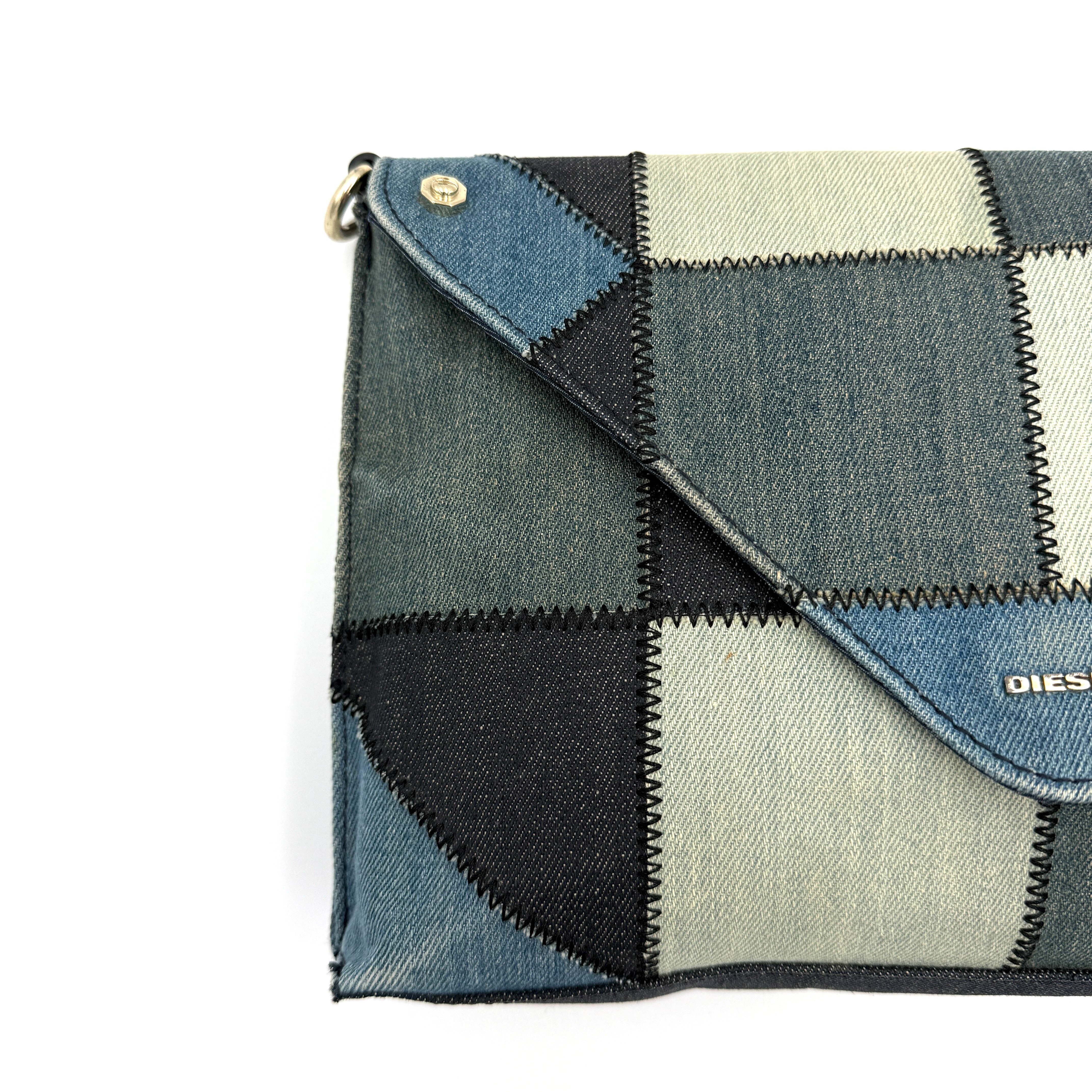Diesel 2Way Denim Patchwork Shoulder Bag