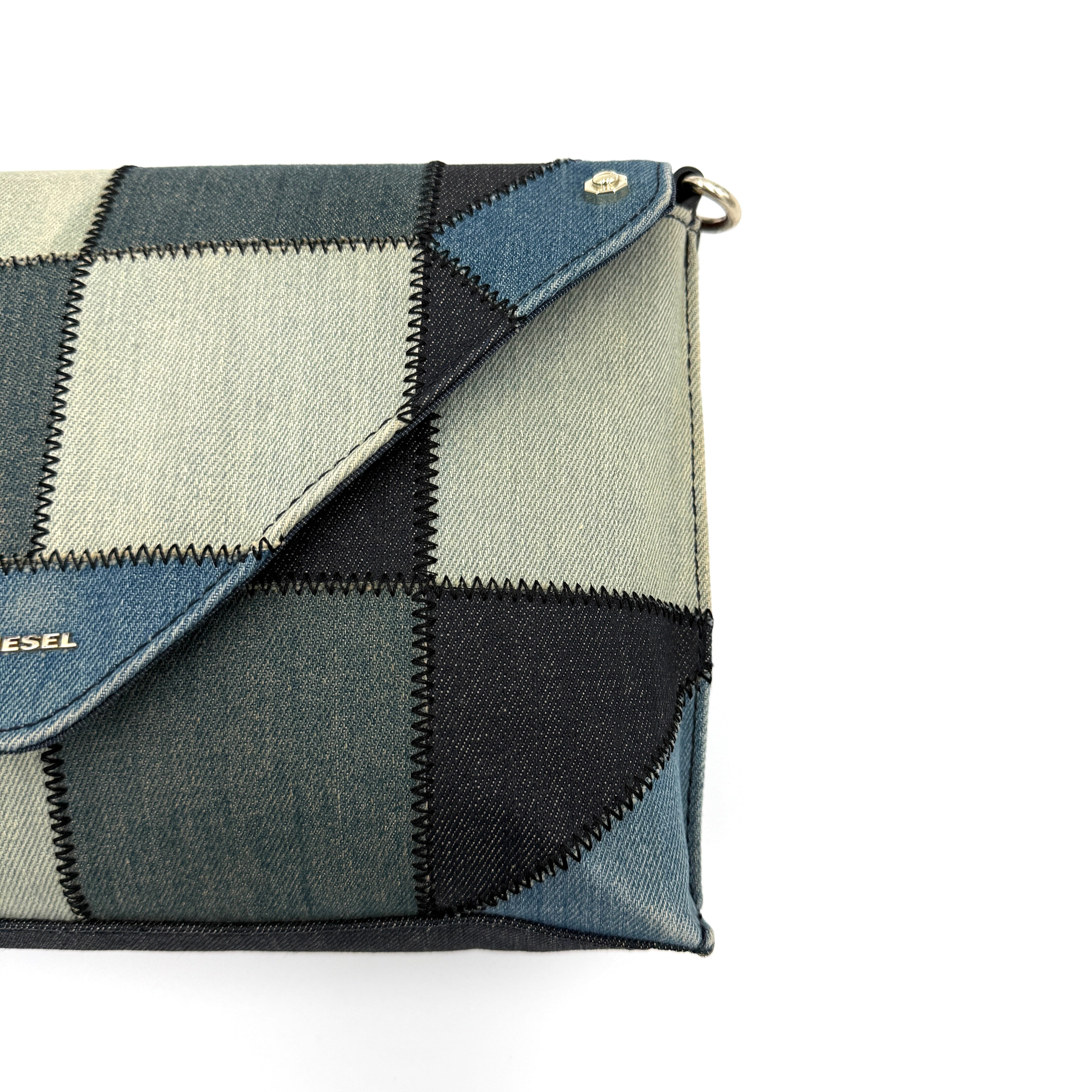 Diesel 2Way Denim Patchwork Shoulder Bag