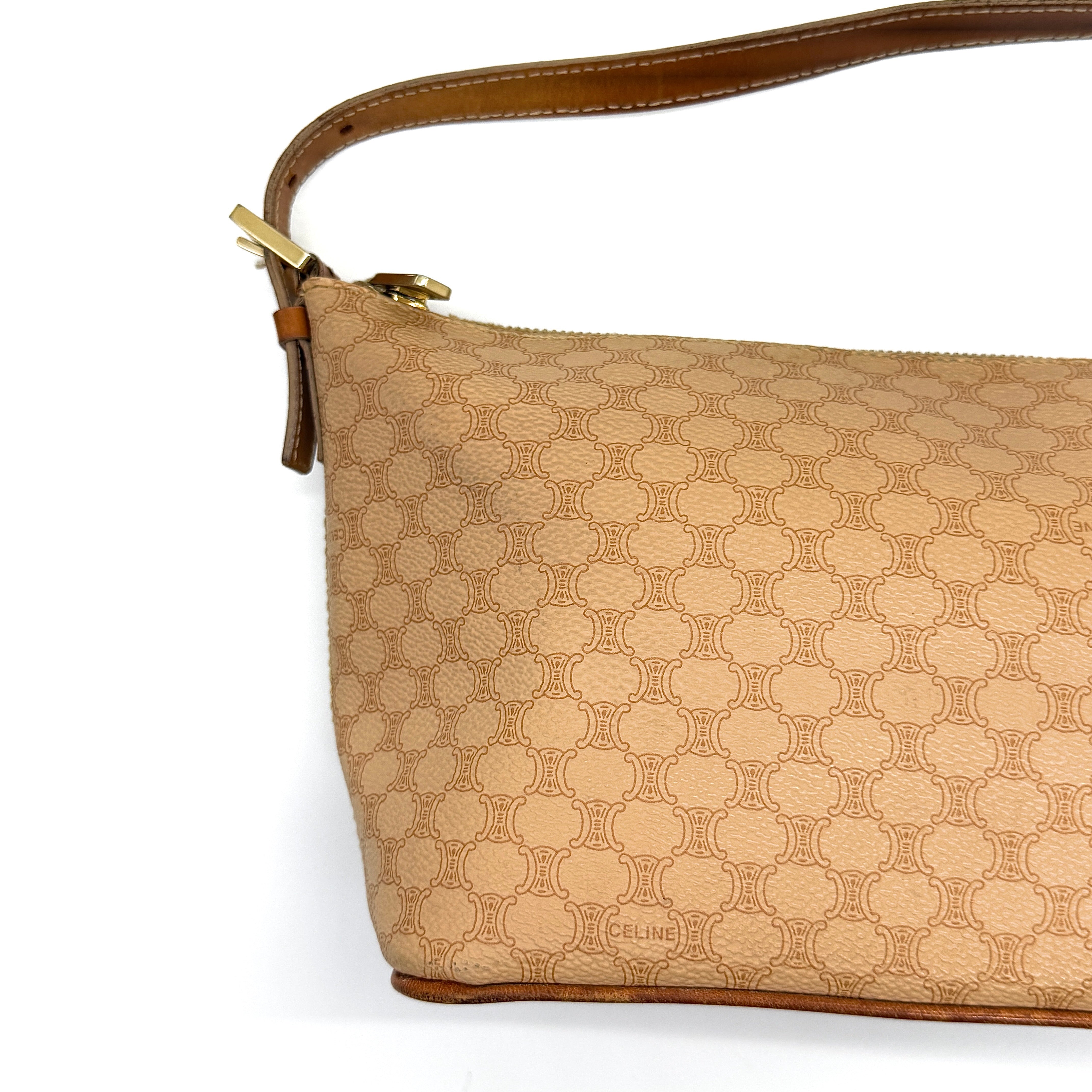 Celine Macadam Shoulder Bag Beige